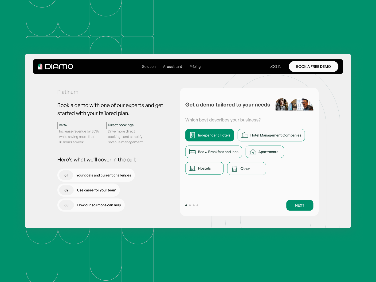 Interactive multistep form