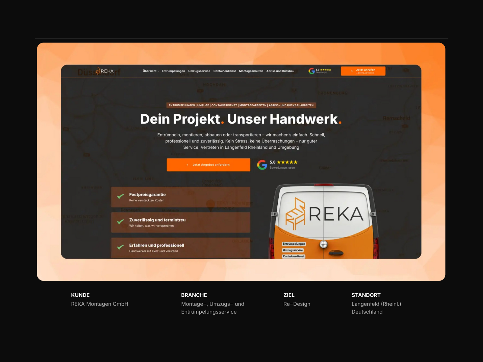 Kundenergebnis & Projekt-Detailseite