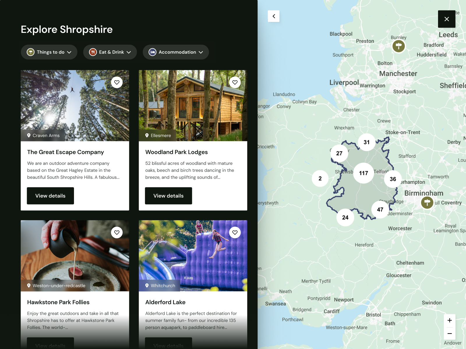Interactive map