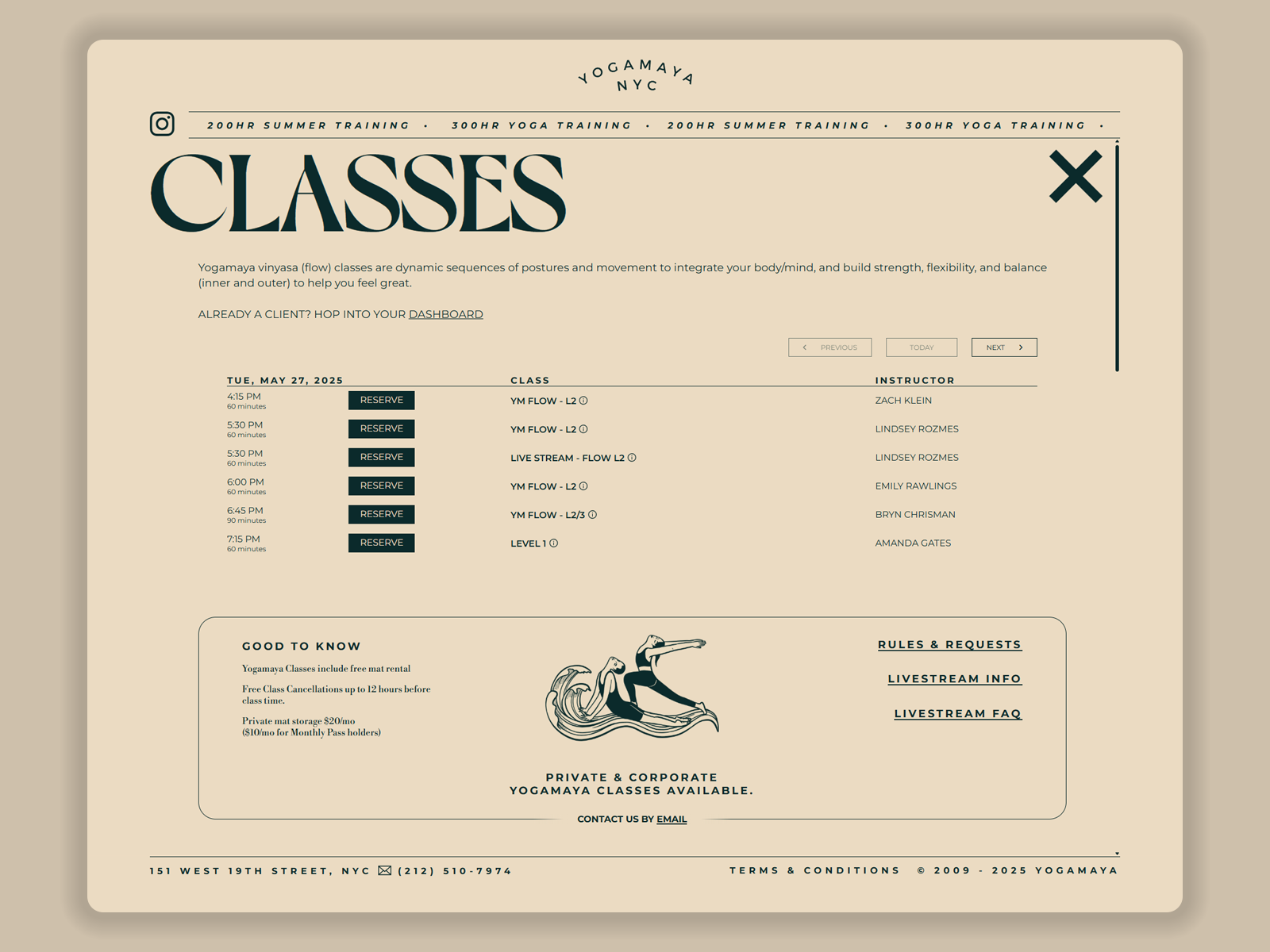 Yogamaya Classes Page