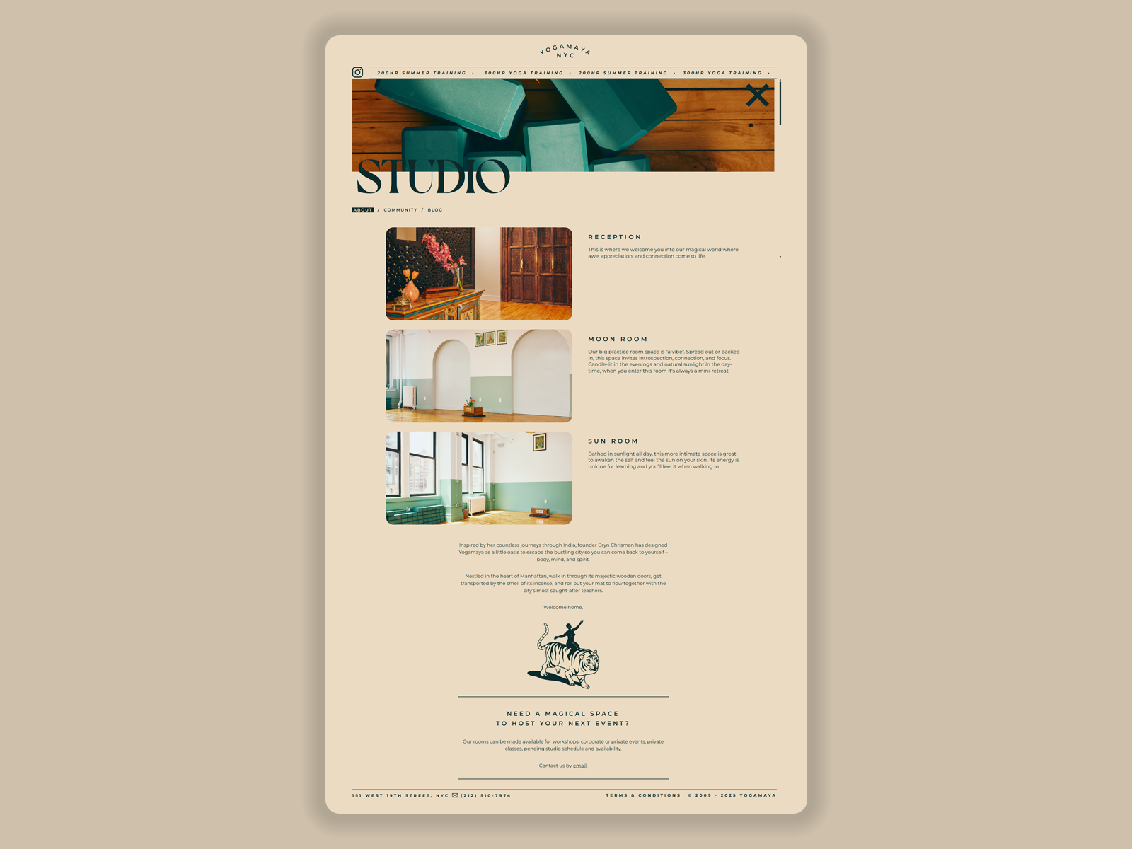 Yogamaya Studio Page