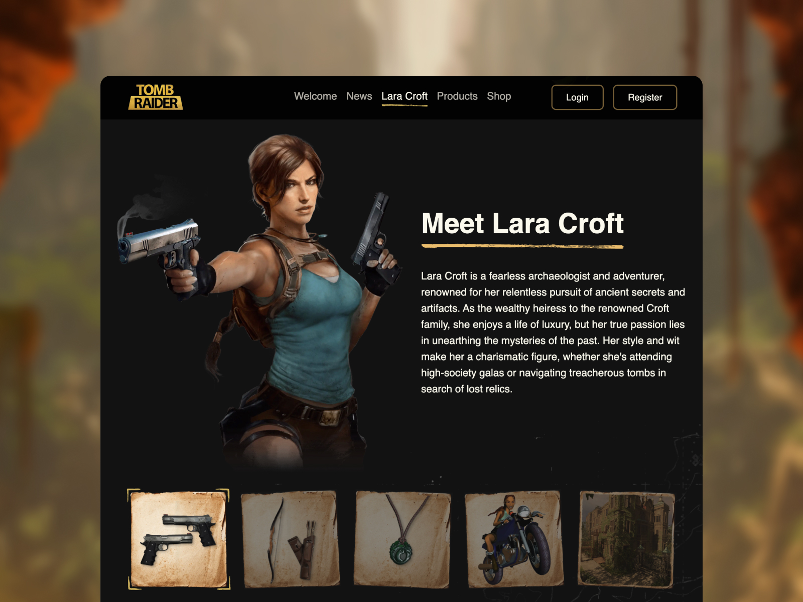 Meet Lara Croft Scroll Interaction