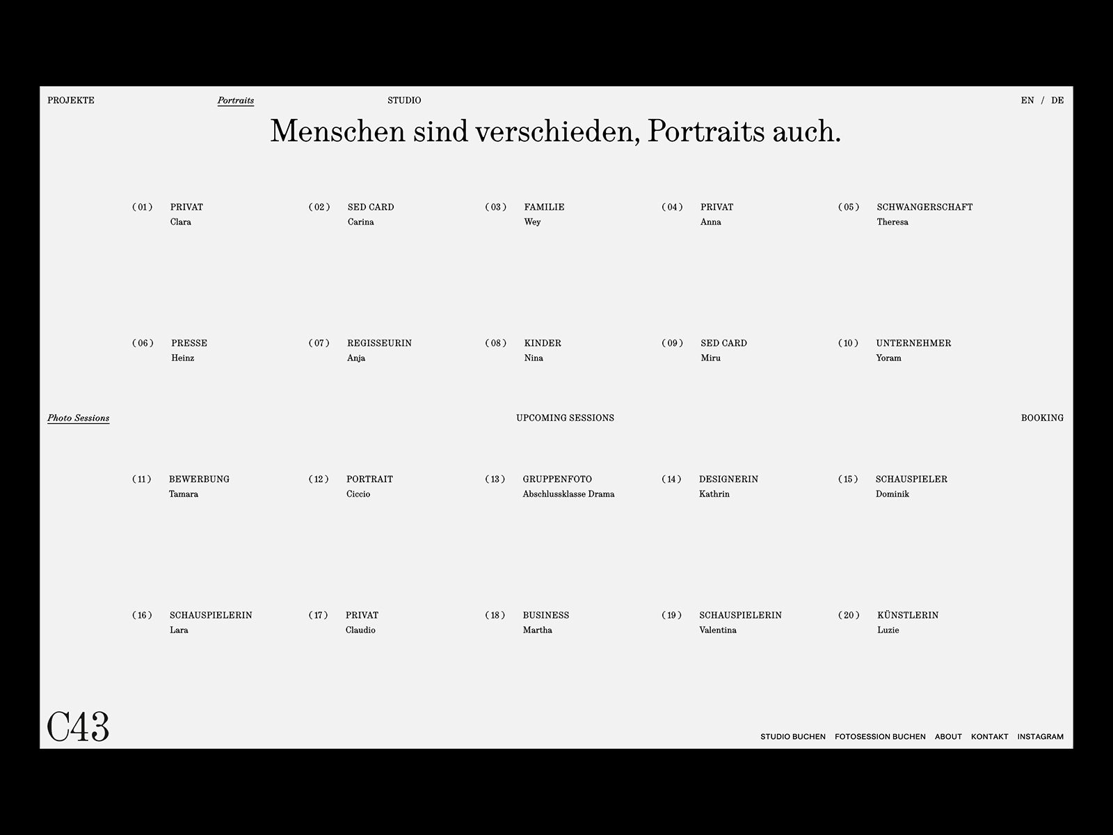Portrait Teaser Grid