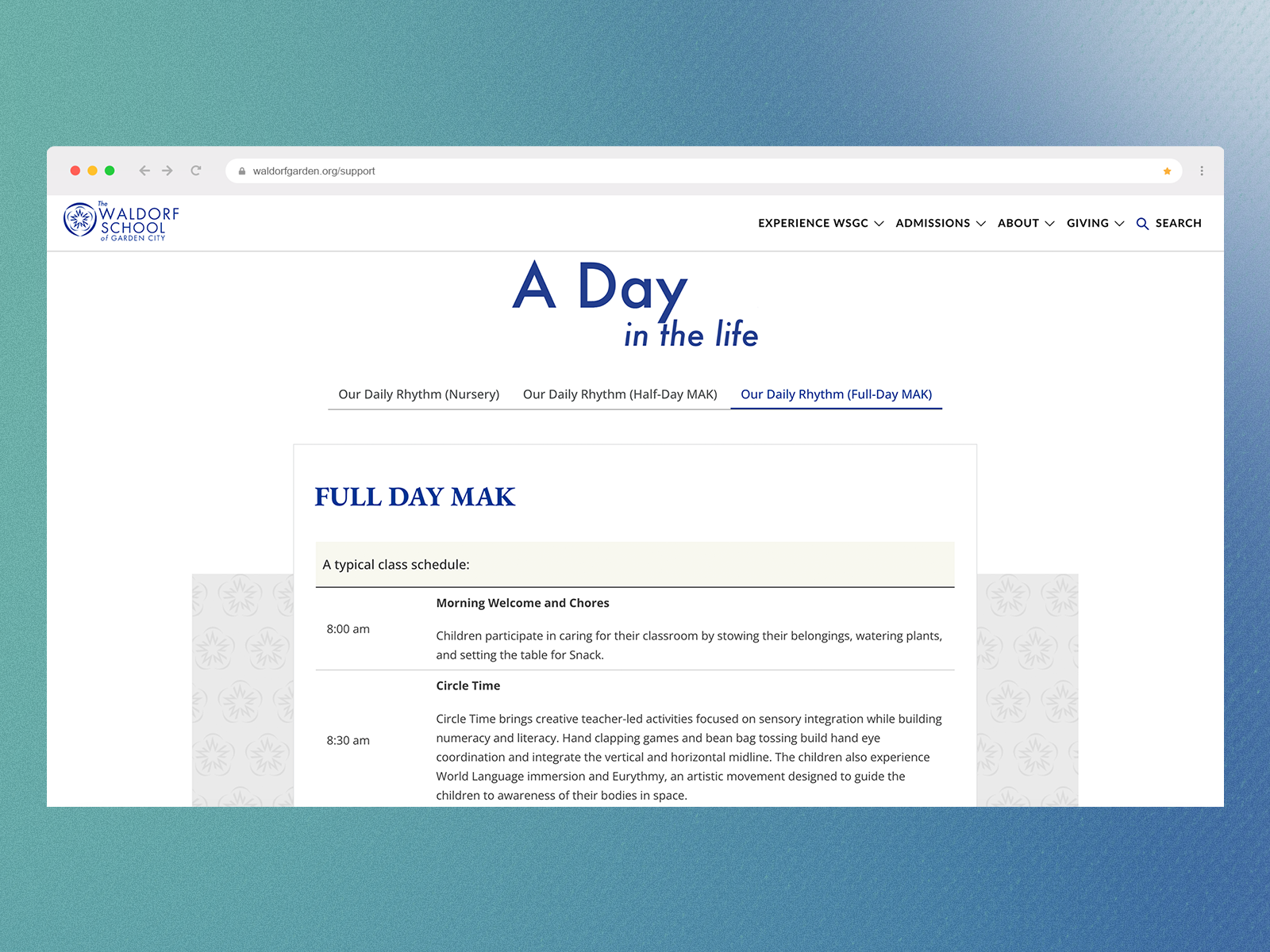Daily Schedule
