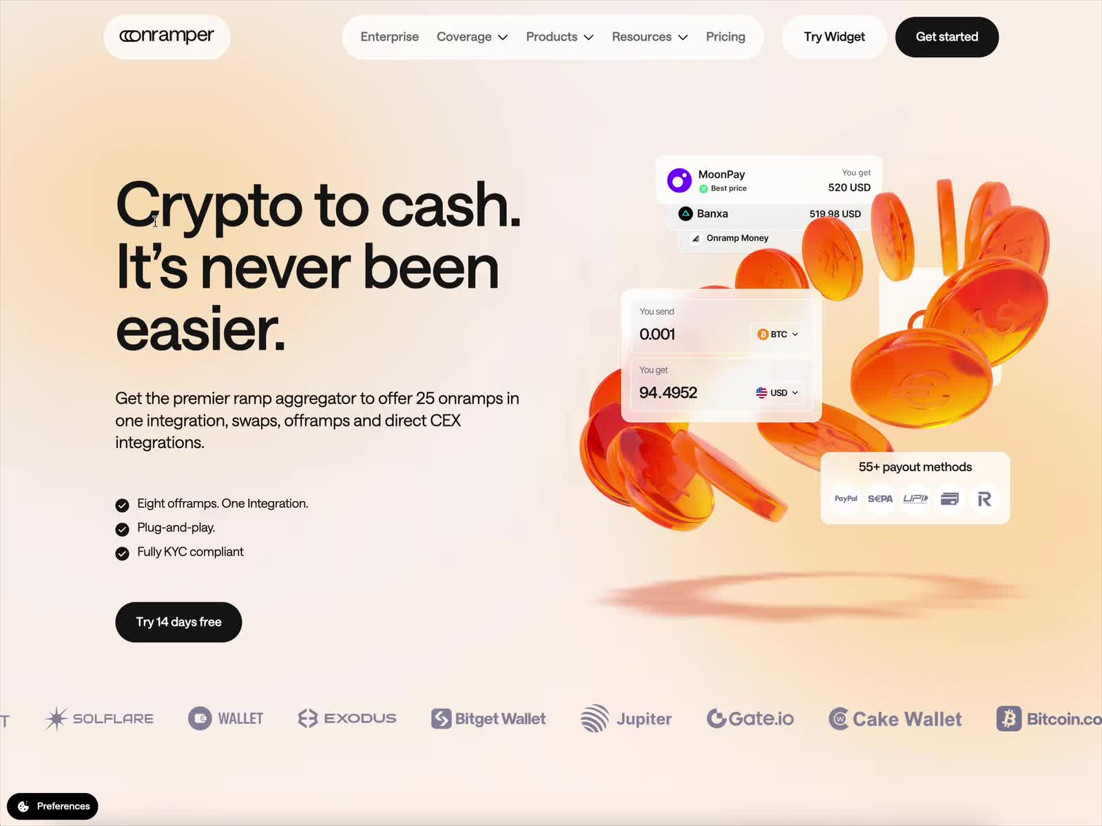 Onramper - Awwwards Honorable Mention