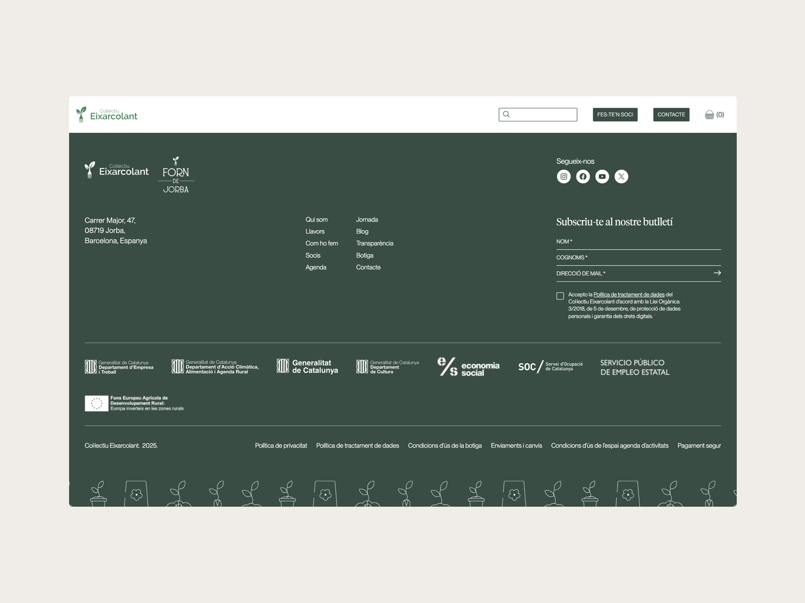 Footer layout