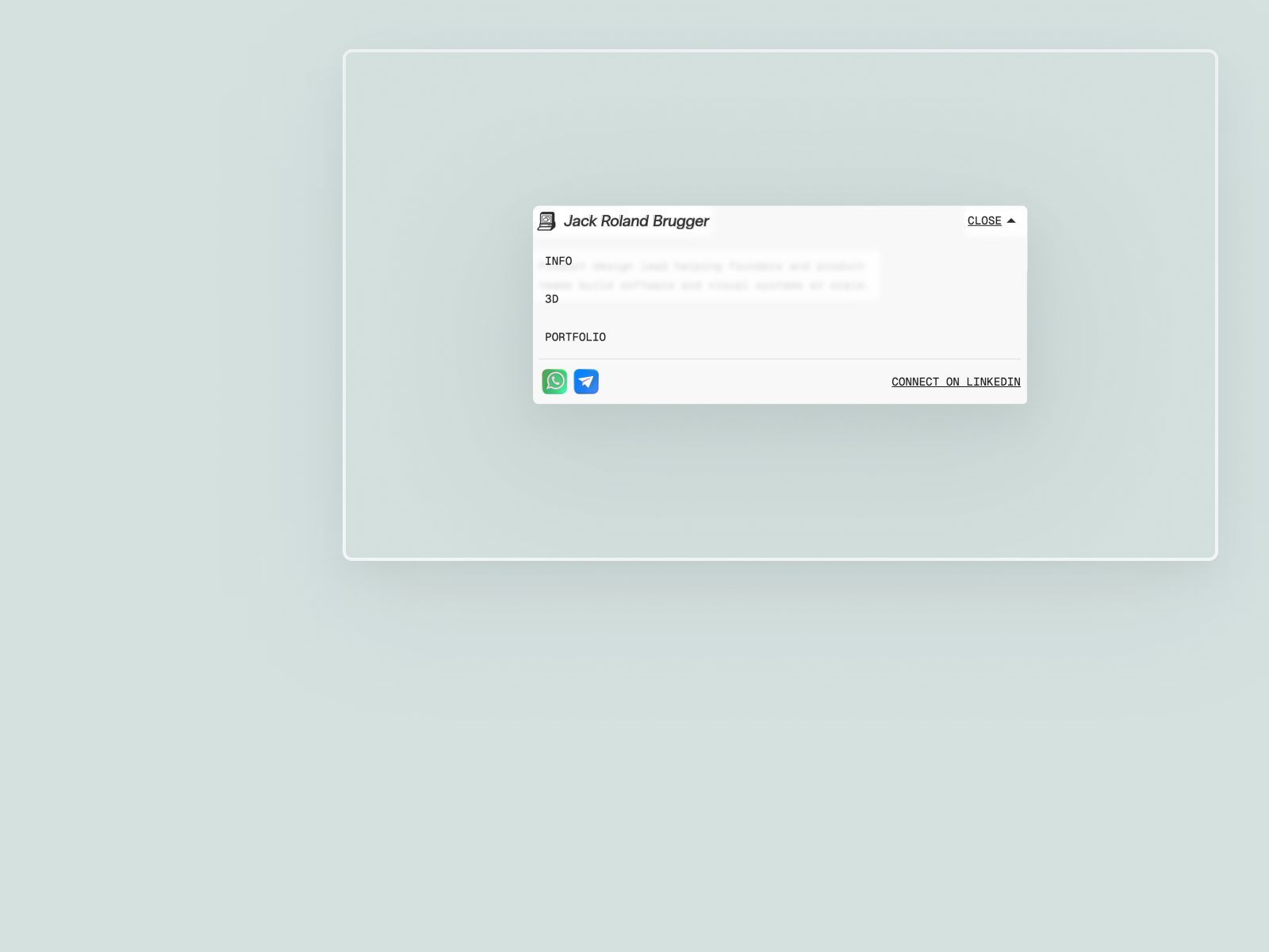 Compact mobile menu