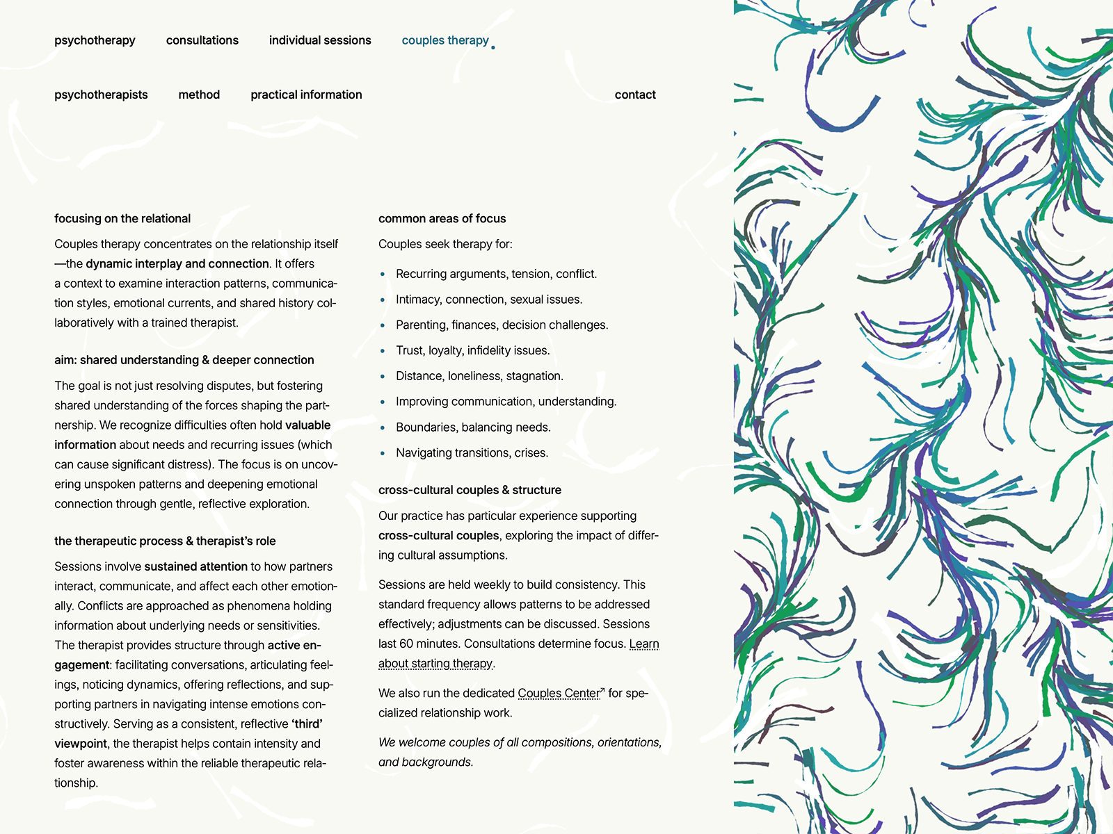 Couples and individual psychotherapy, Warsaw, Poland