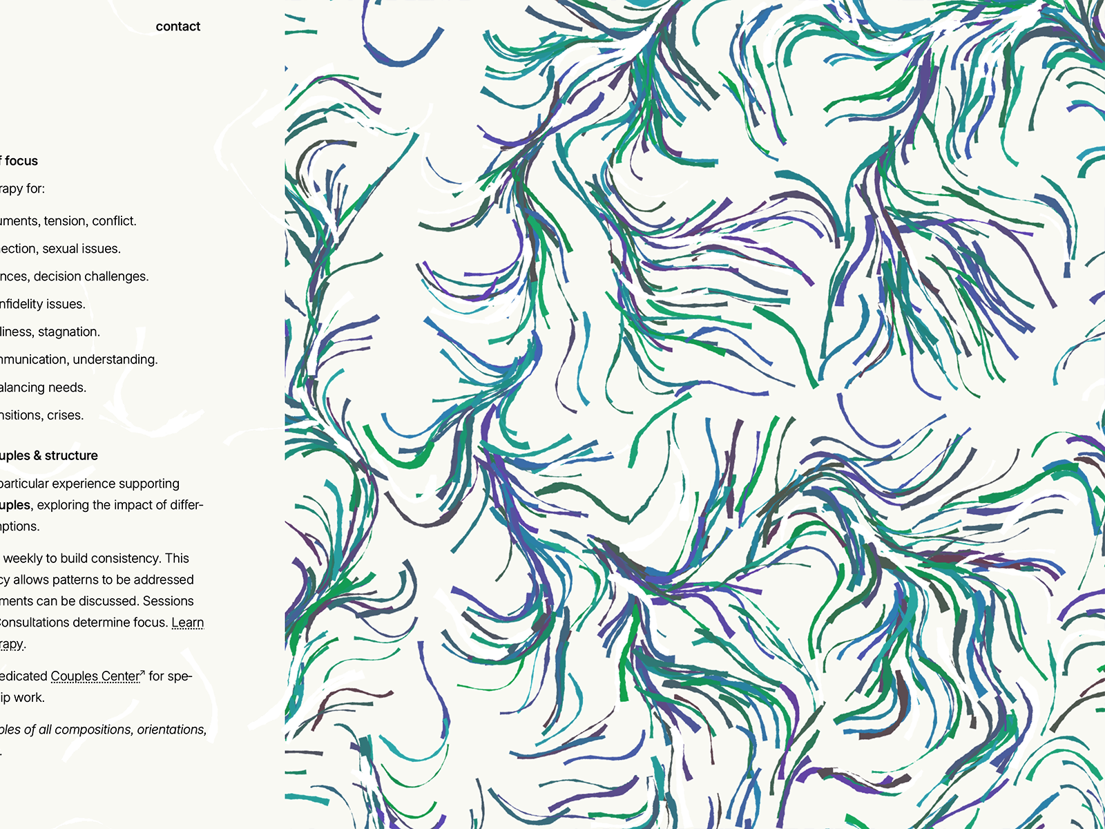Flow field and hidden patterns in psychotherapy, illustration
