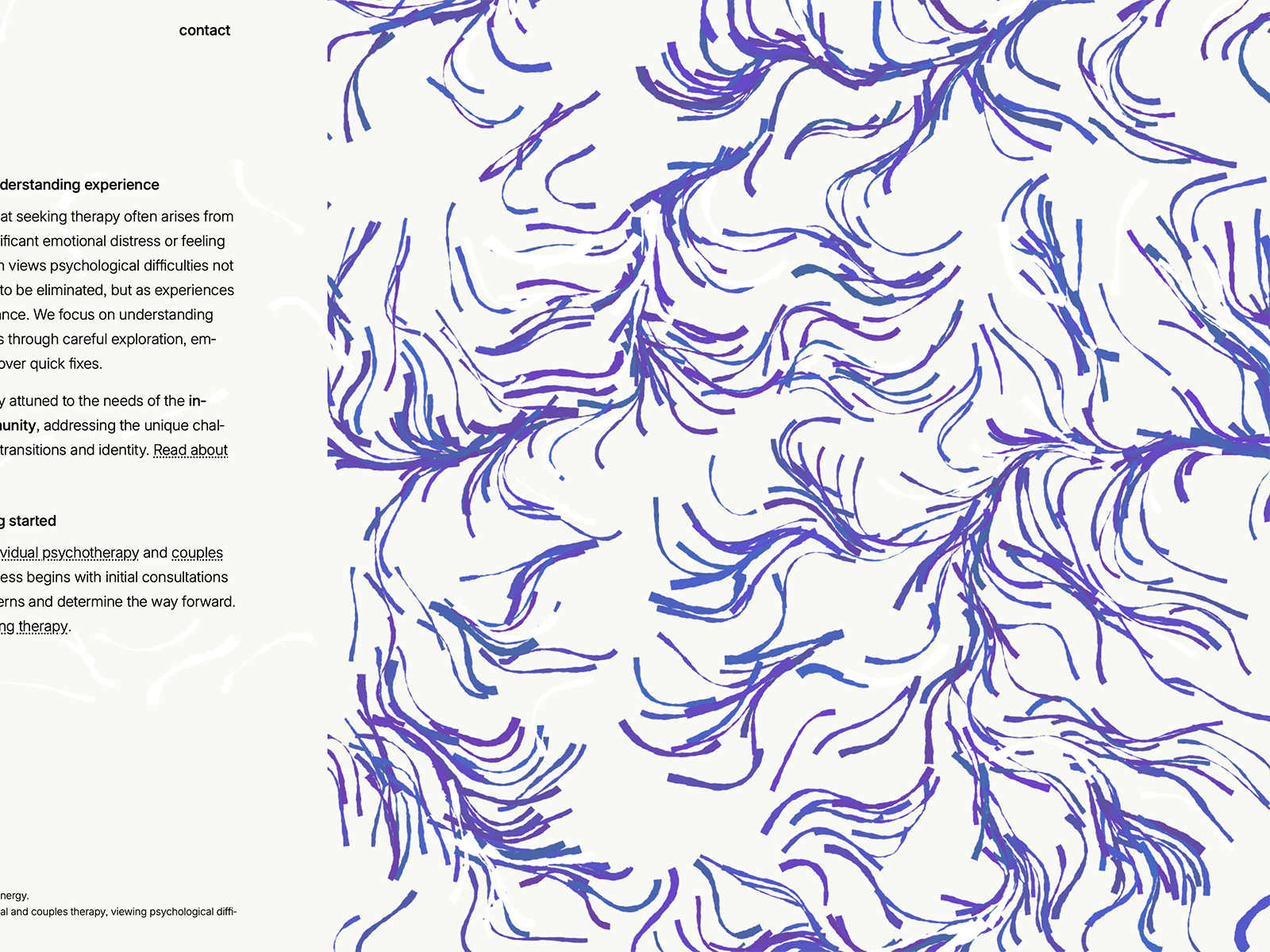 Flow field and hidden patterns in psychotherapy, illustration