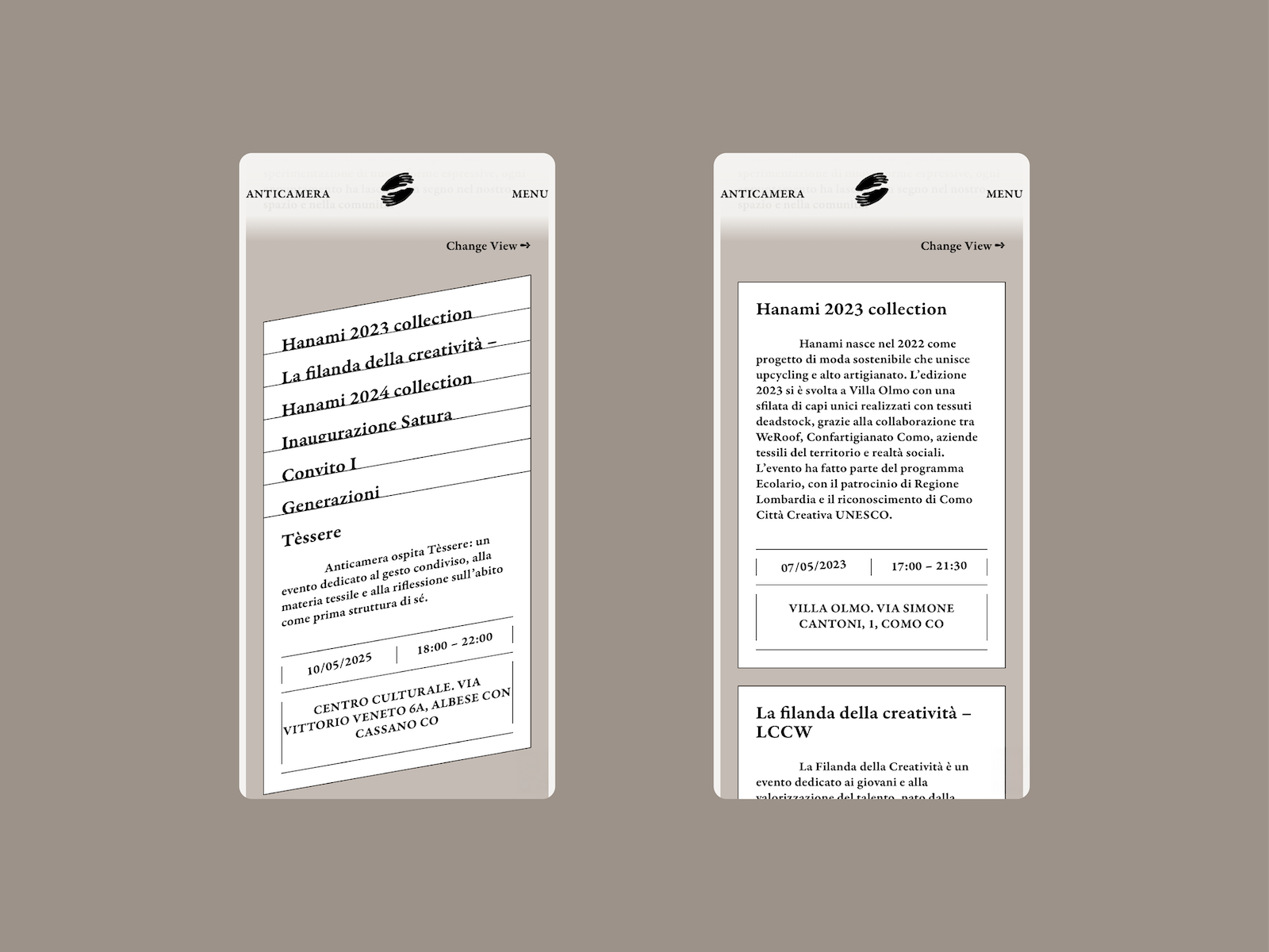 Anticamera – Events