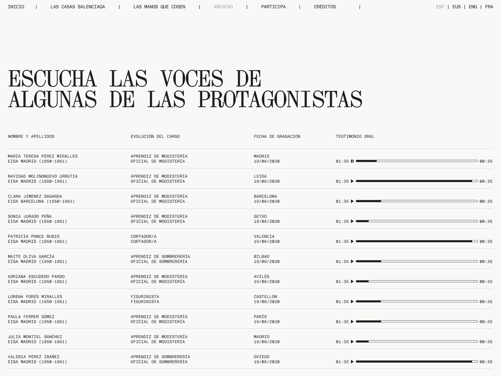 Video page