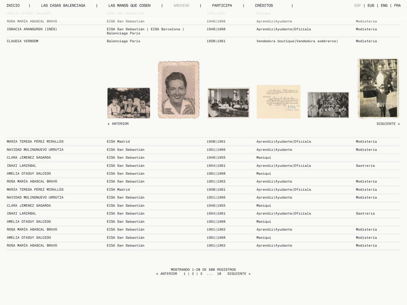Balenciaga archive database