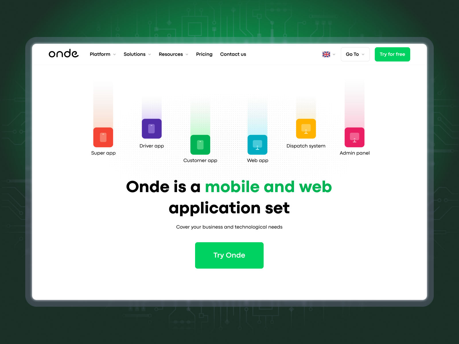 Onde is a dispatch platform with a set of mobile and web apps
