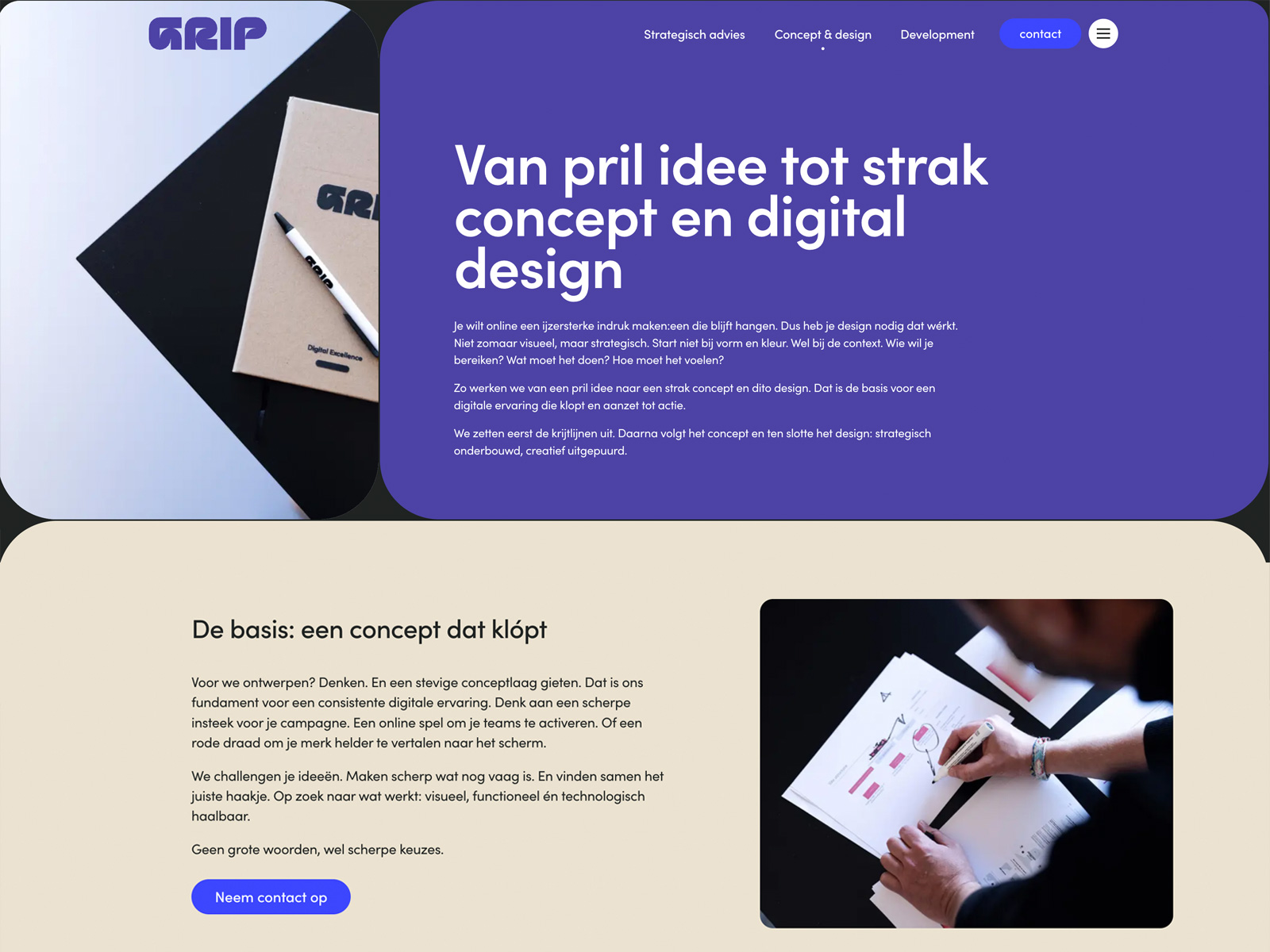 Service page