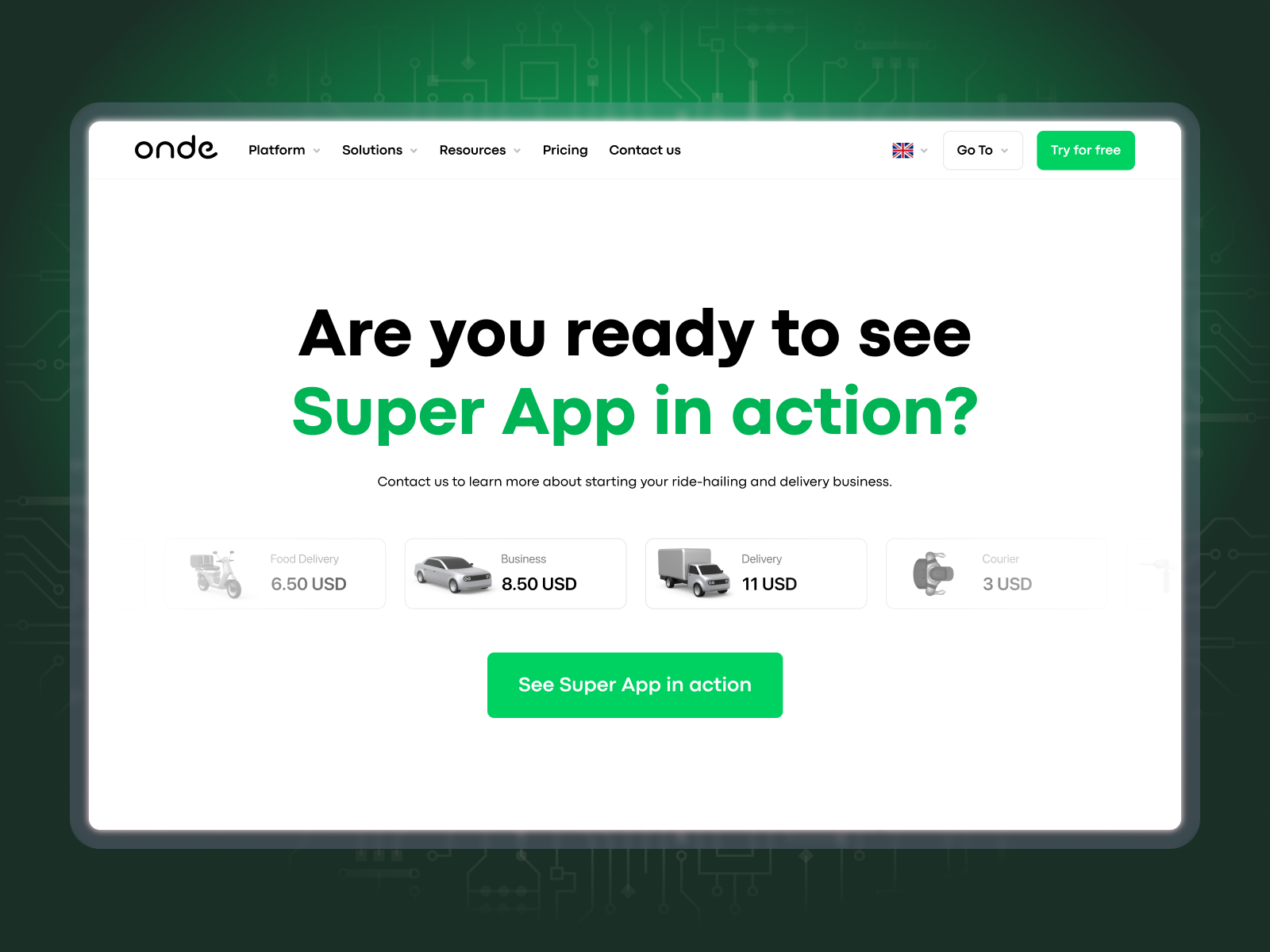 Super App - Your all-in-one ride-hailing and food delivery solution