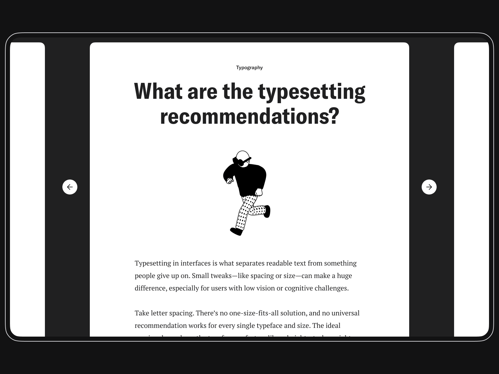 Accessible content overlays with navigation