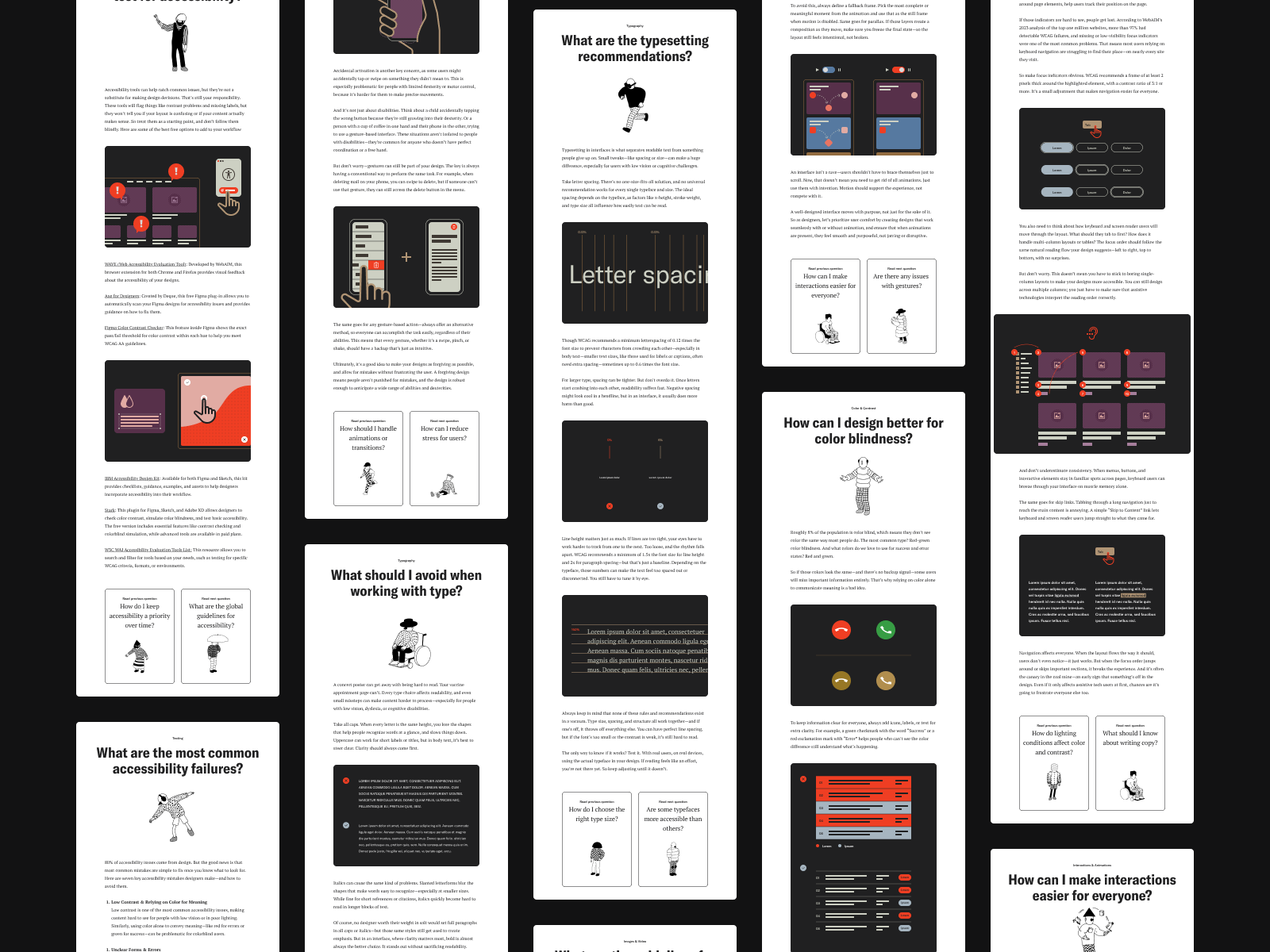 Illustrated accessibility articles