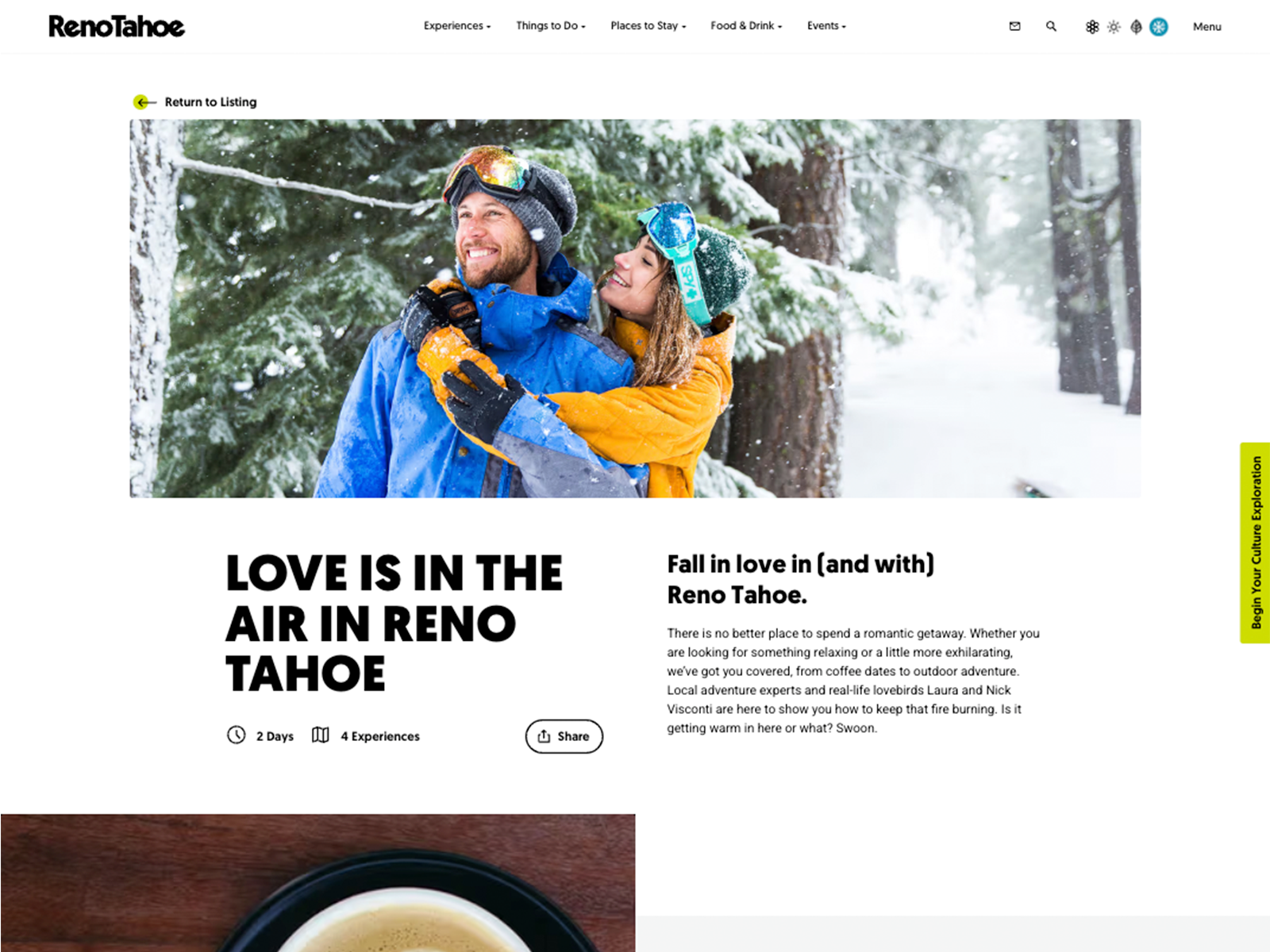 Visit Reno Tahoe Content Experience