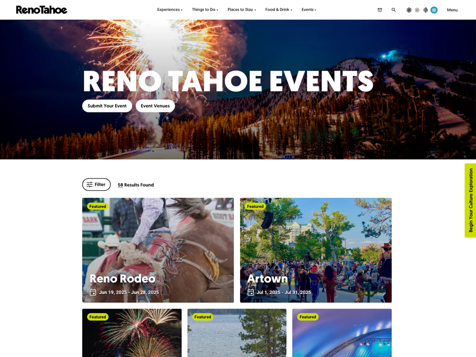 Visit Reno Tahoe Content Experience