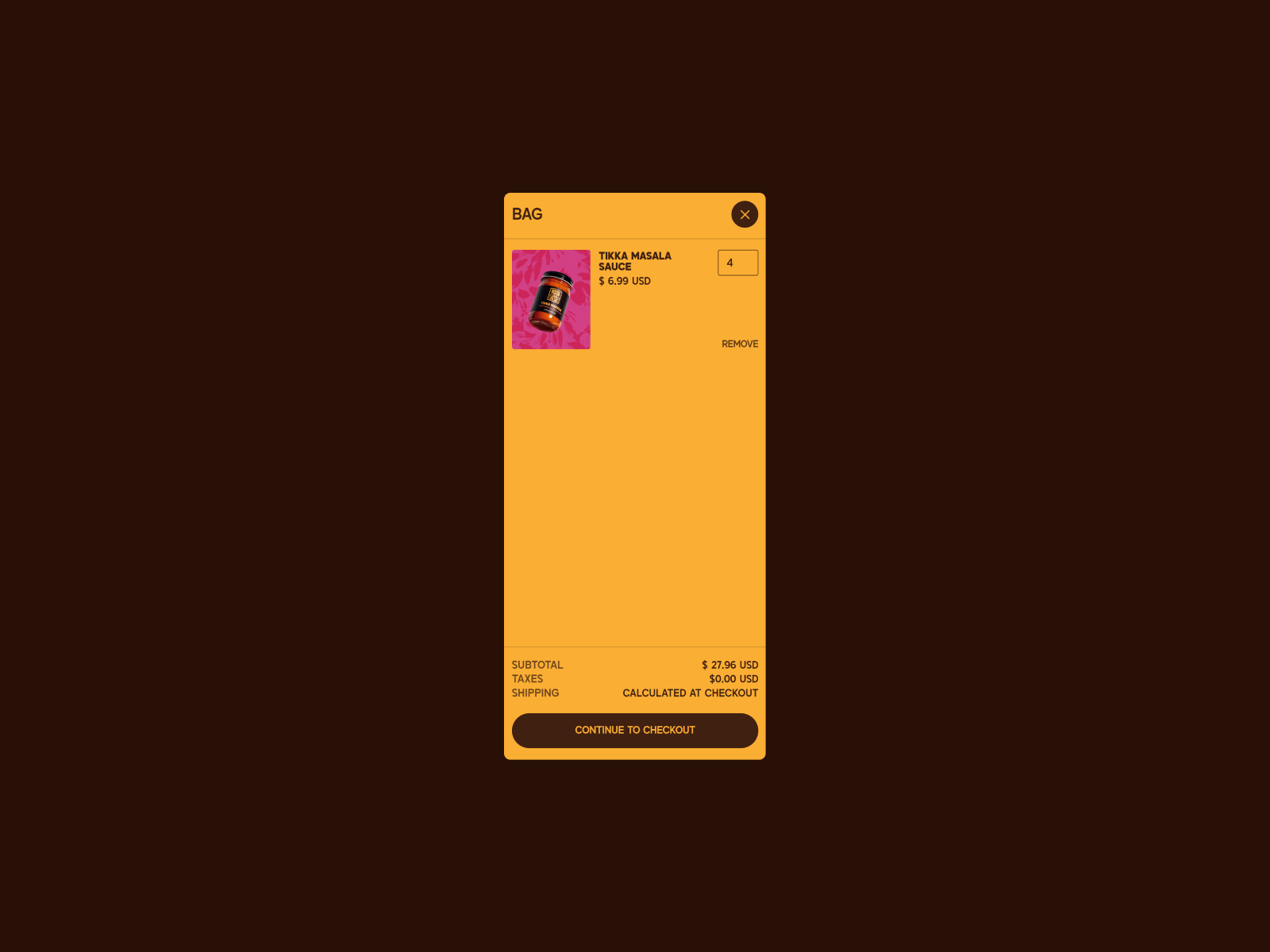 Modal (Cart)