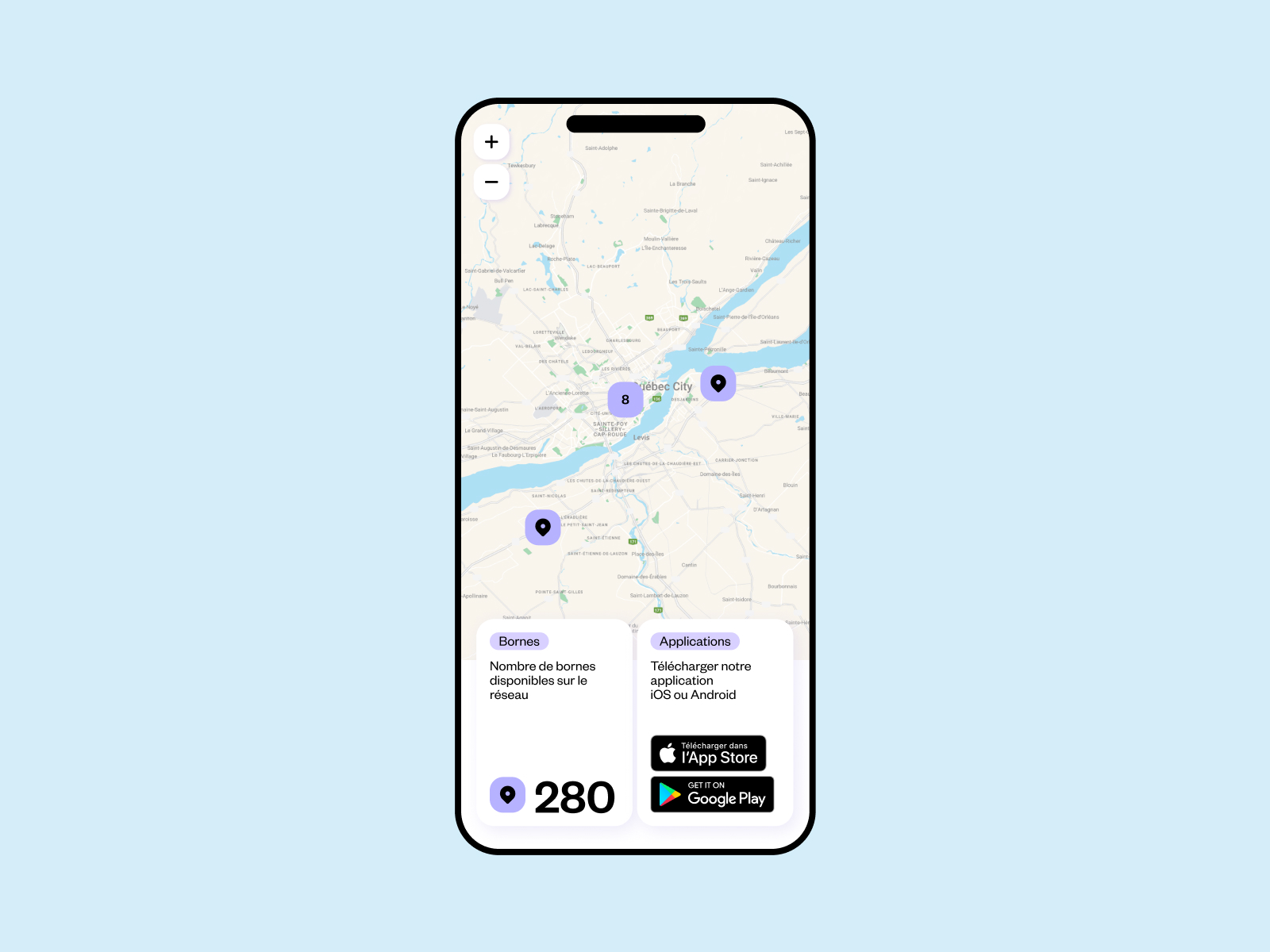 Charging station map