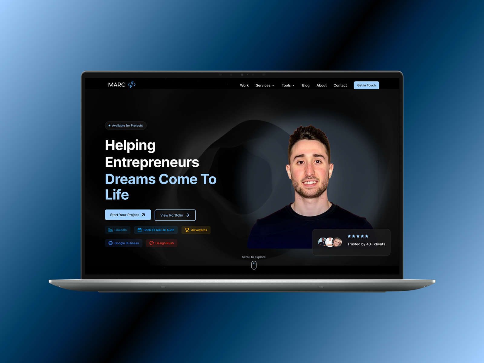 A Futuristic, Motion-Driven Homepage That Converts Attention into Action