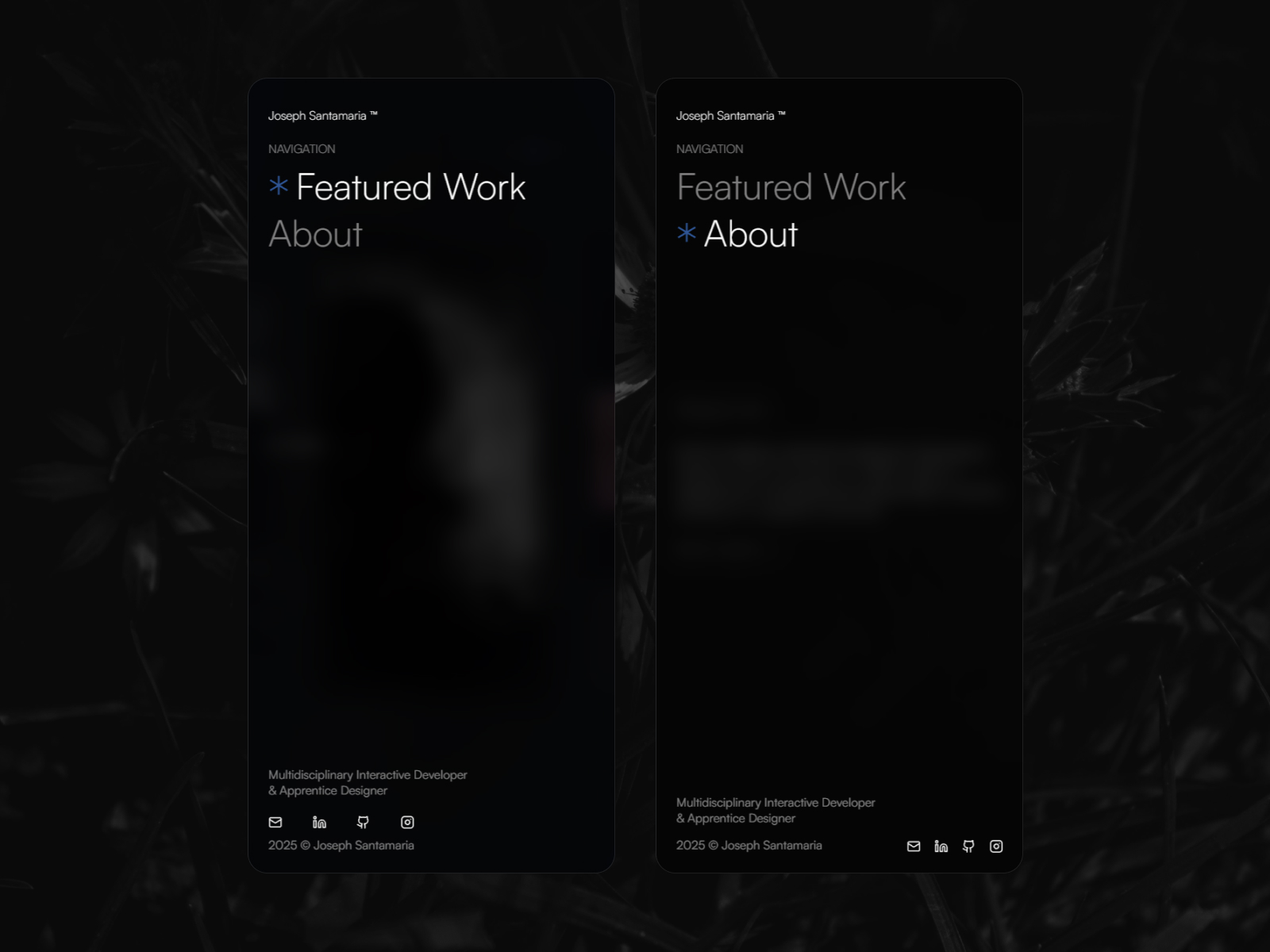 Mobile menu design