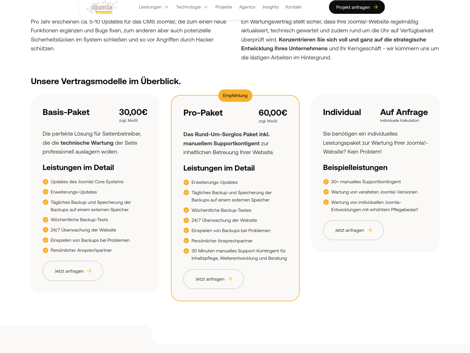 Pricing Page