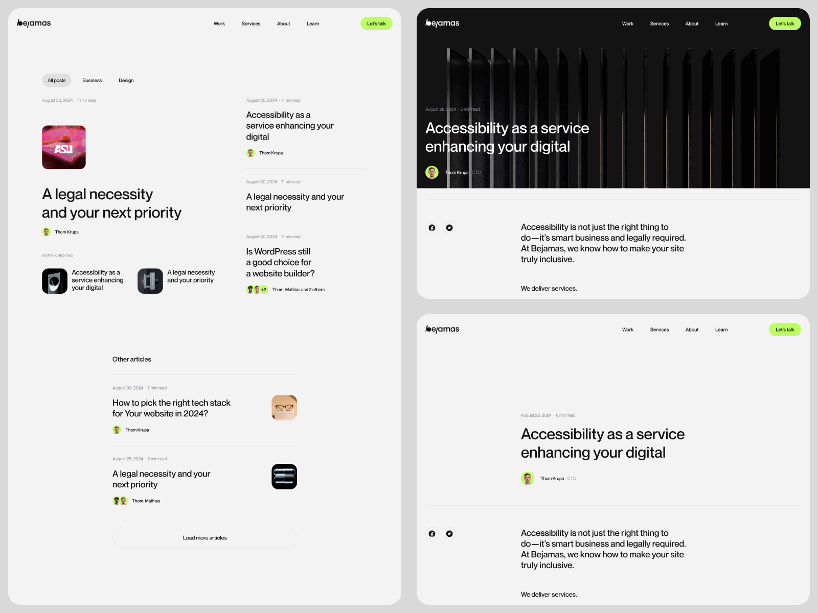 Blog page