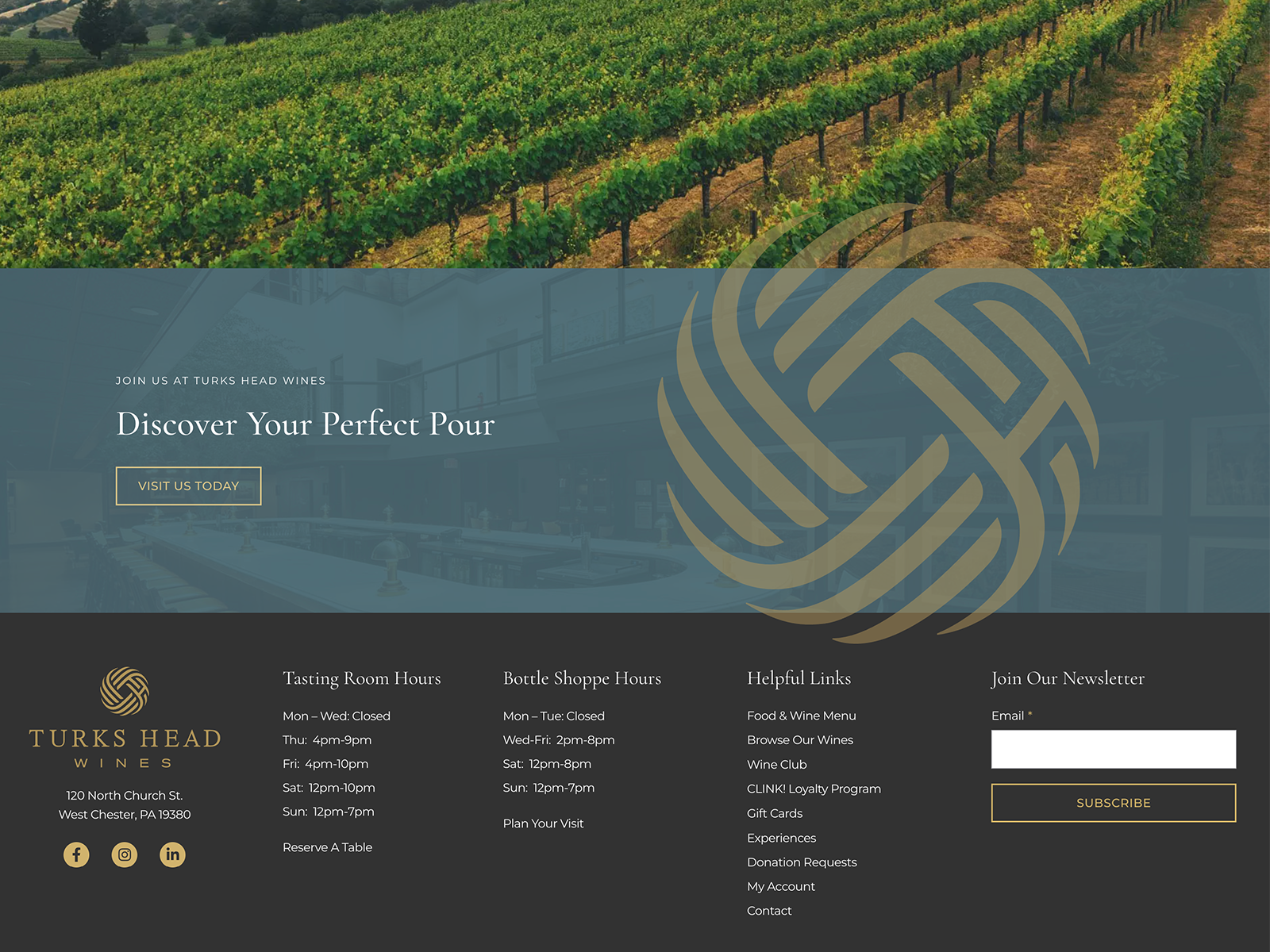 Turks Head Wines Website Footer