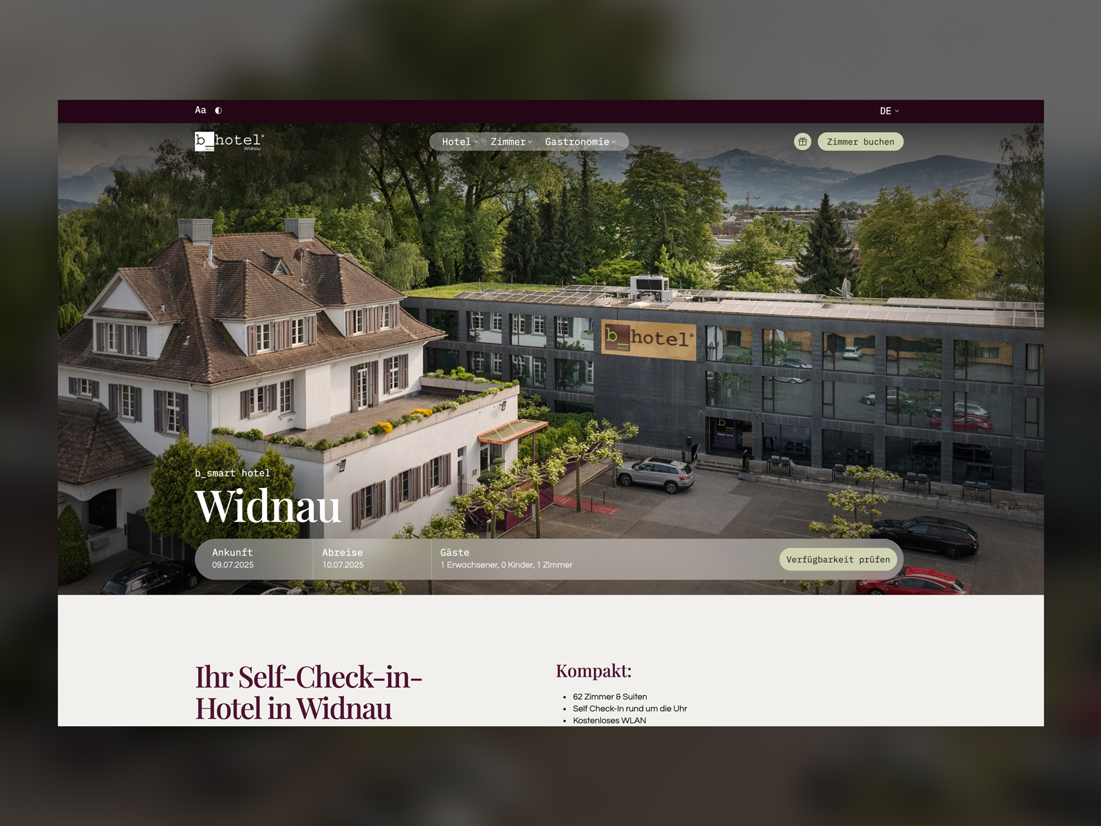 Hotel Image/Video & Booking Header