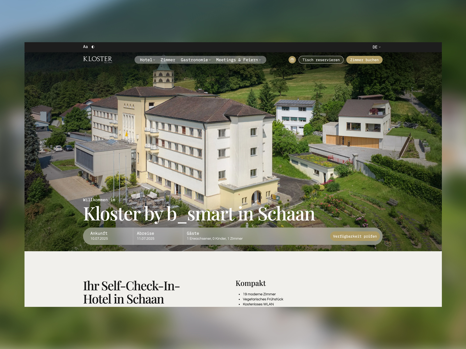 Hotel Image/Video & Booking Header