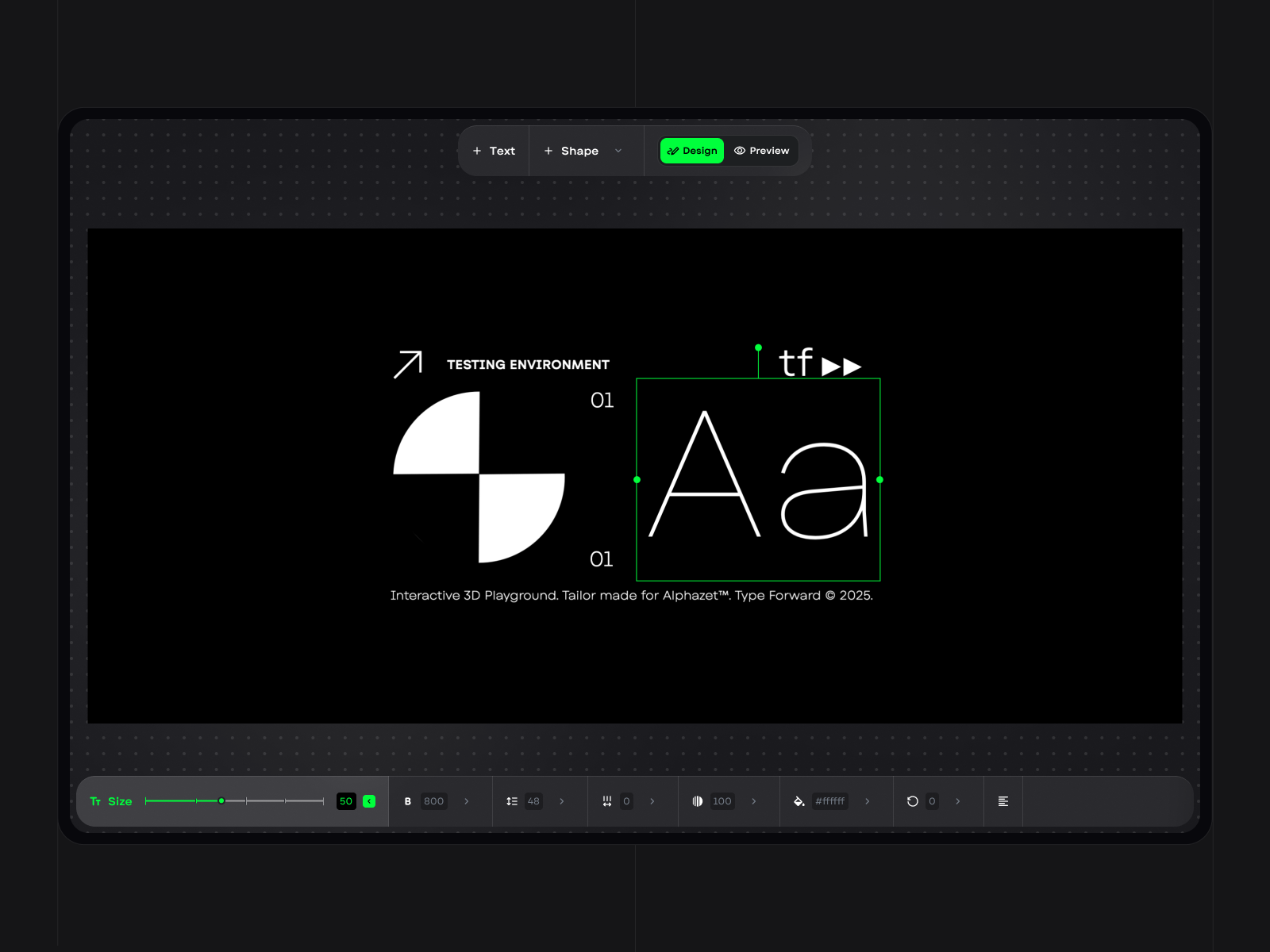 Design and preview live in 3D