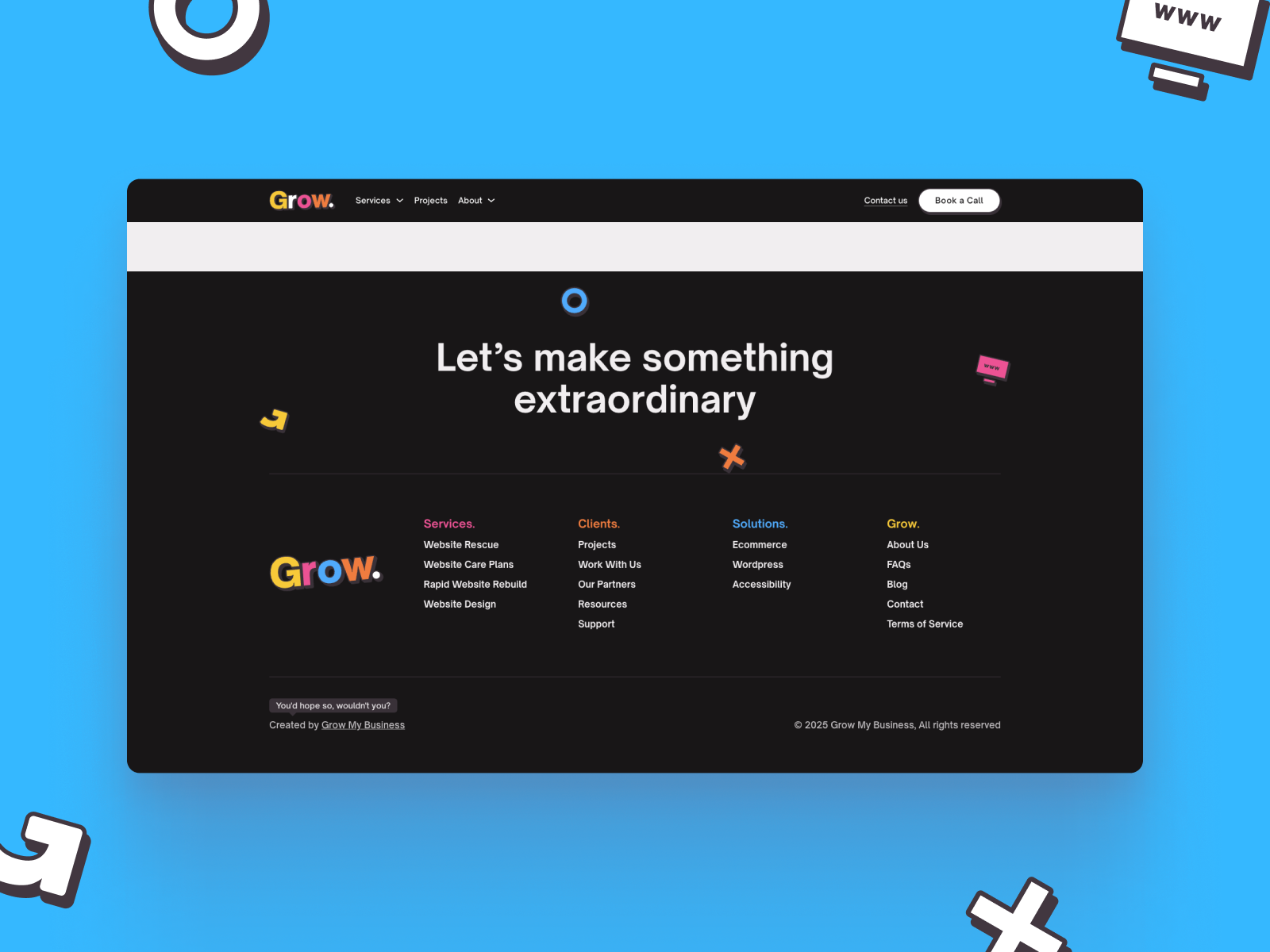 Colourful Footer