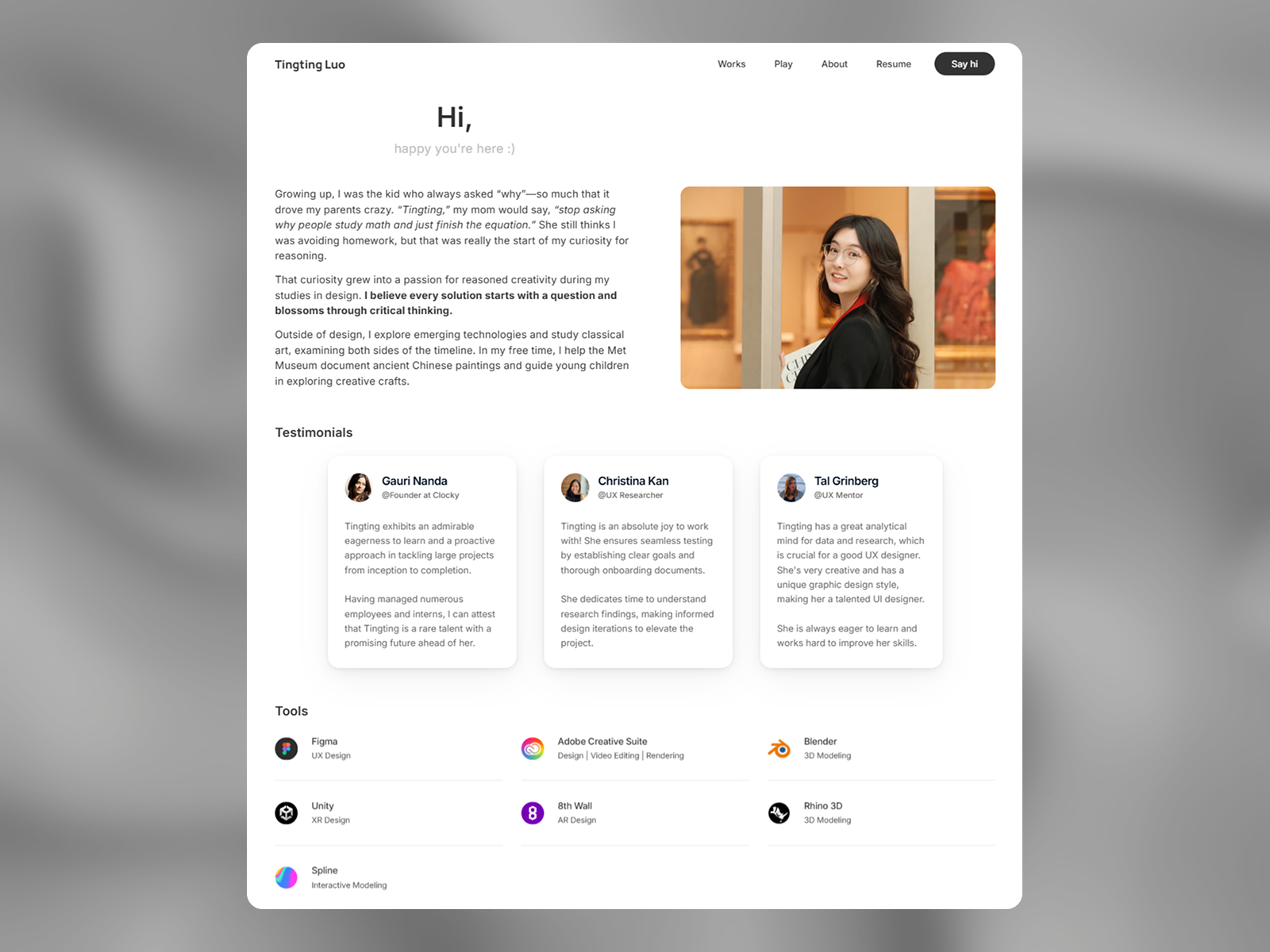 About page