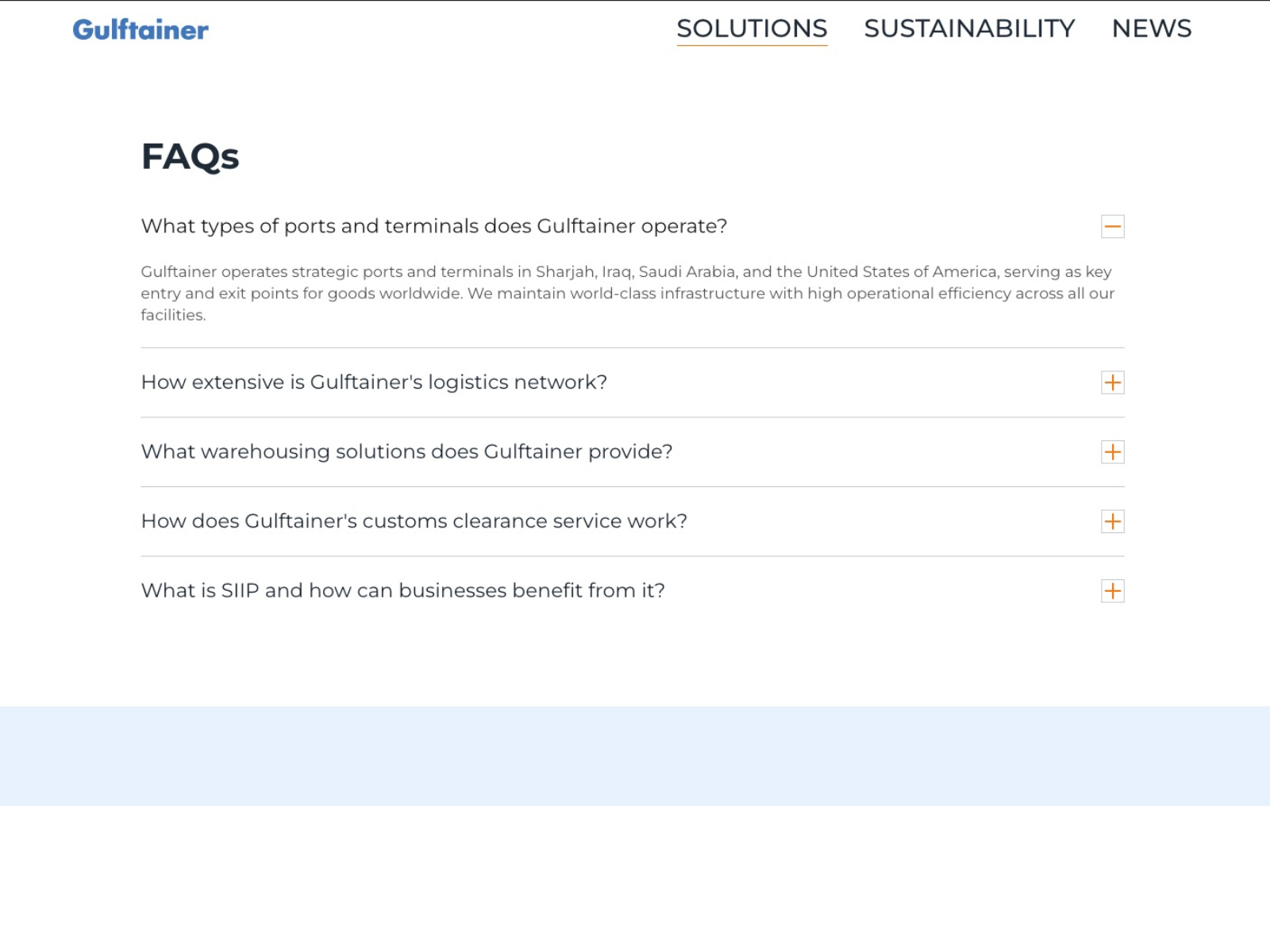 Service level SEO friendly FAQs