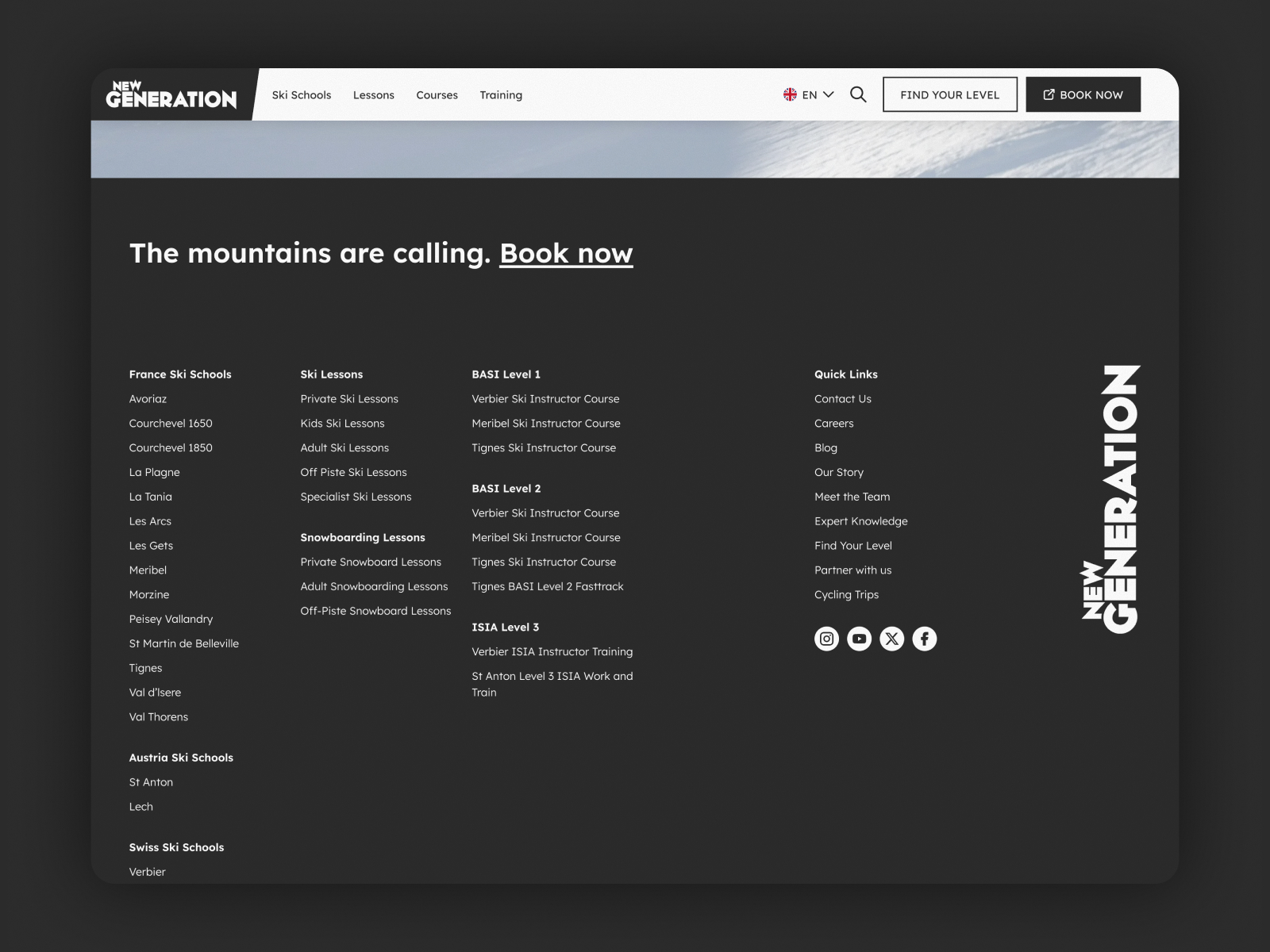 Dark Mode Footer