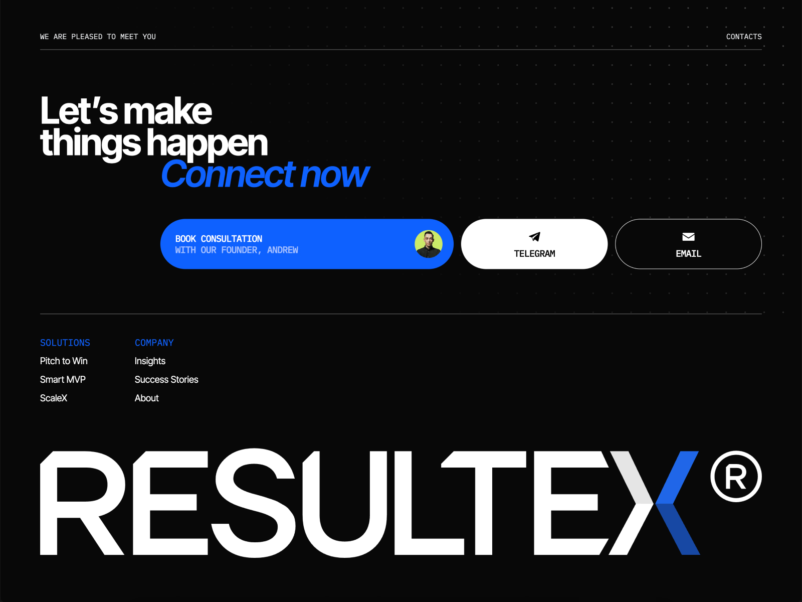 Footer with logo