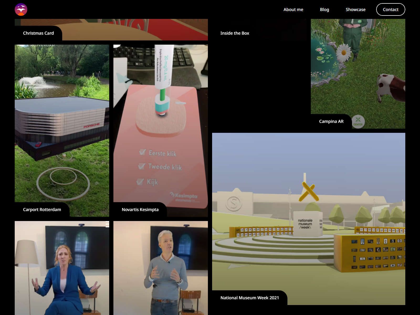 A solid gallery in a masonry layout using parallax effects and and simple fade-ins