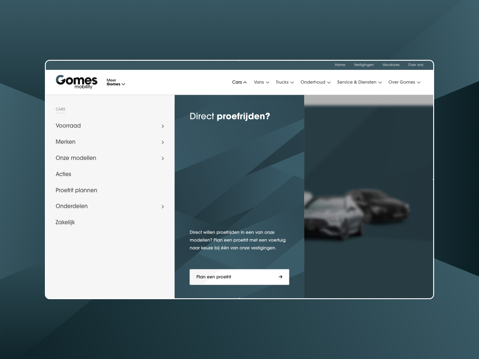 Fullscreen navigation
