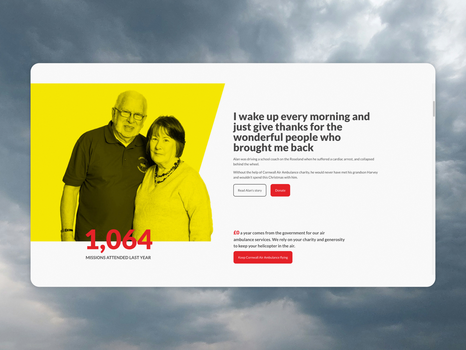 Powerful survivor stories to spark empathy, showing it could be you, a loved one, or a tourist. Creating emotional connection and motivation to give.