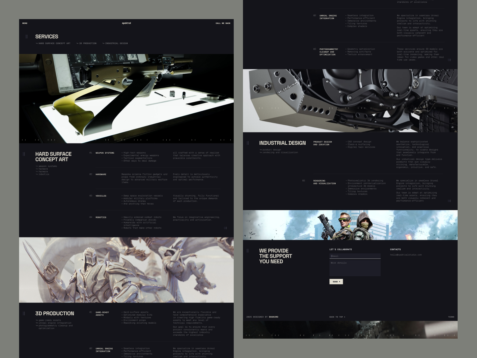 Services page