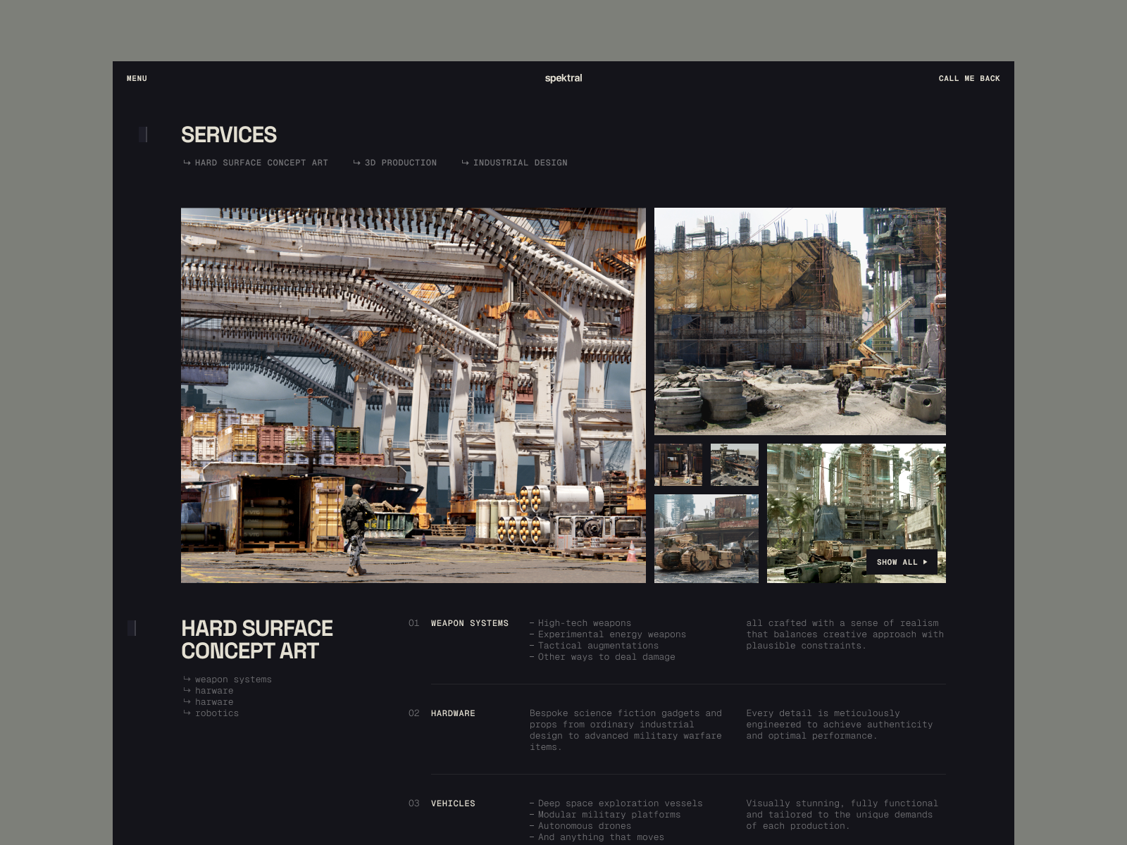 Services page