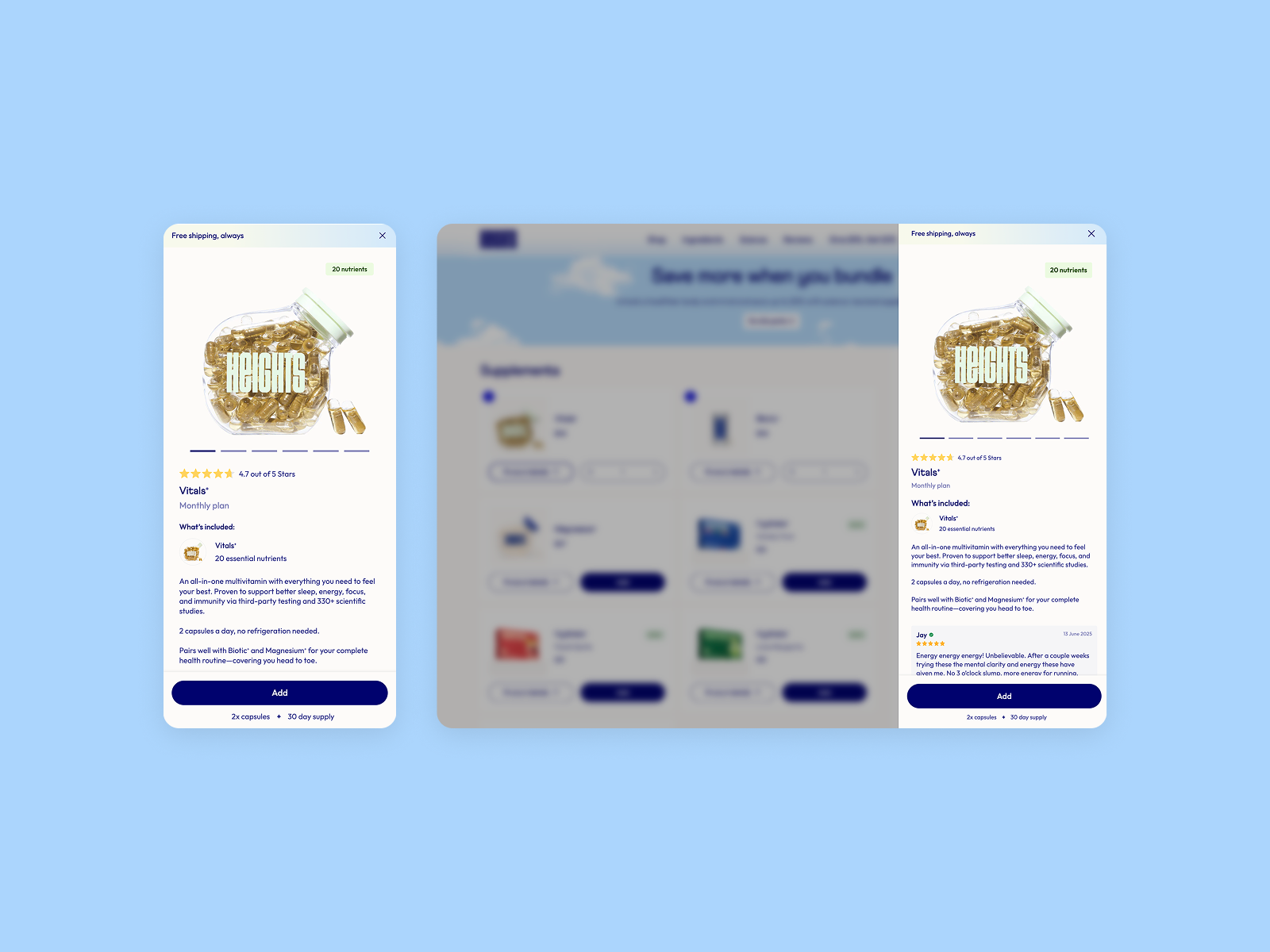 Volume discount with learn more info
