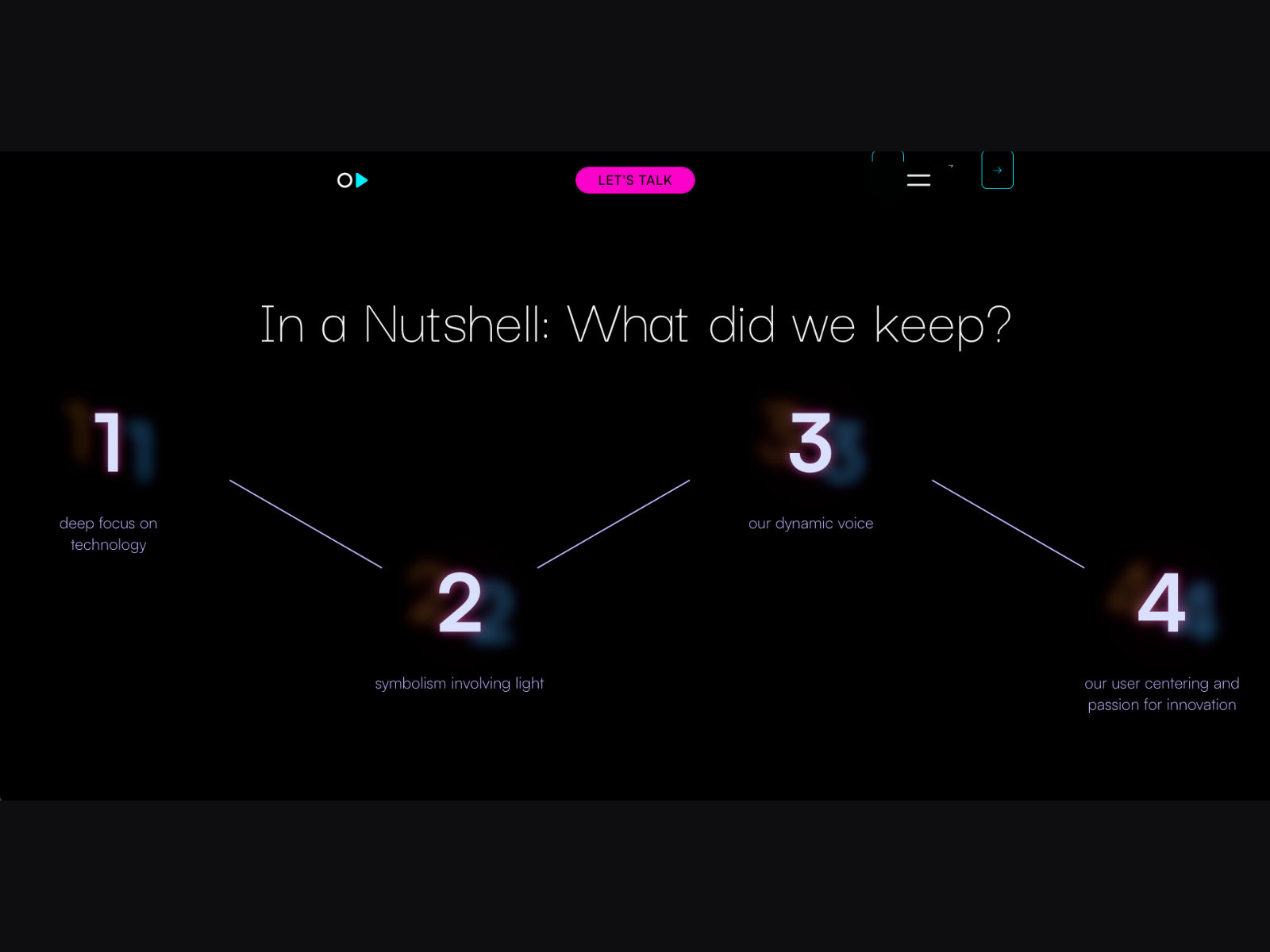 Step Interface with glowing animation