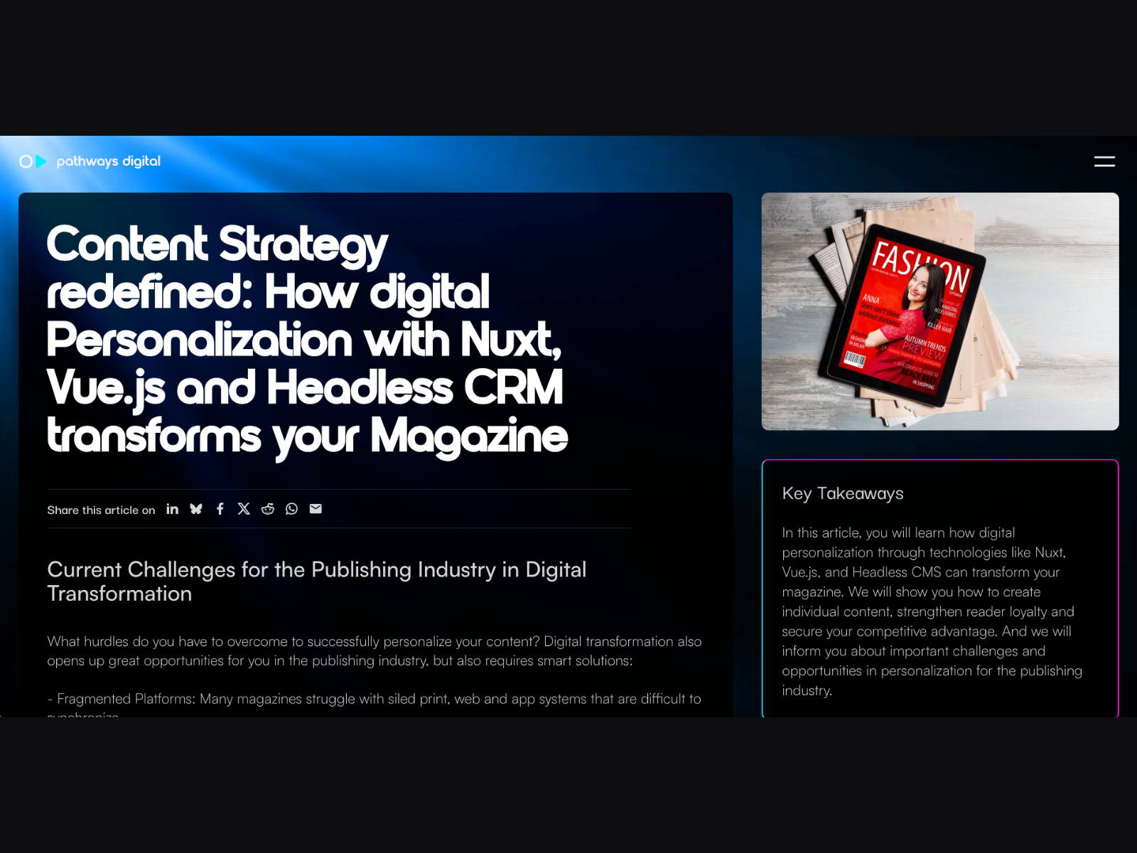Blog Detail Page with Key Takeaways