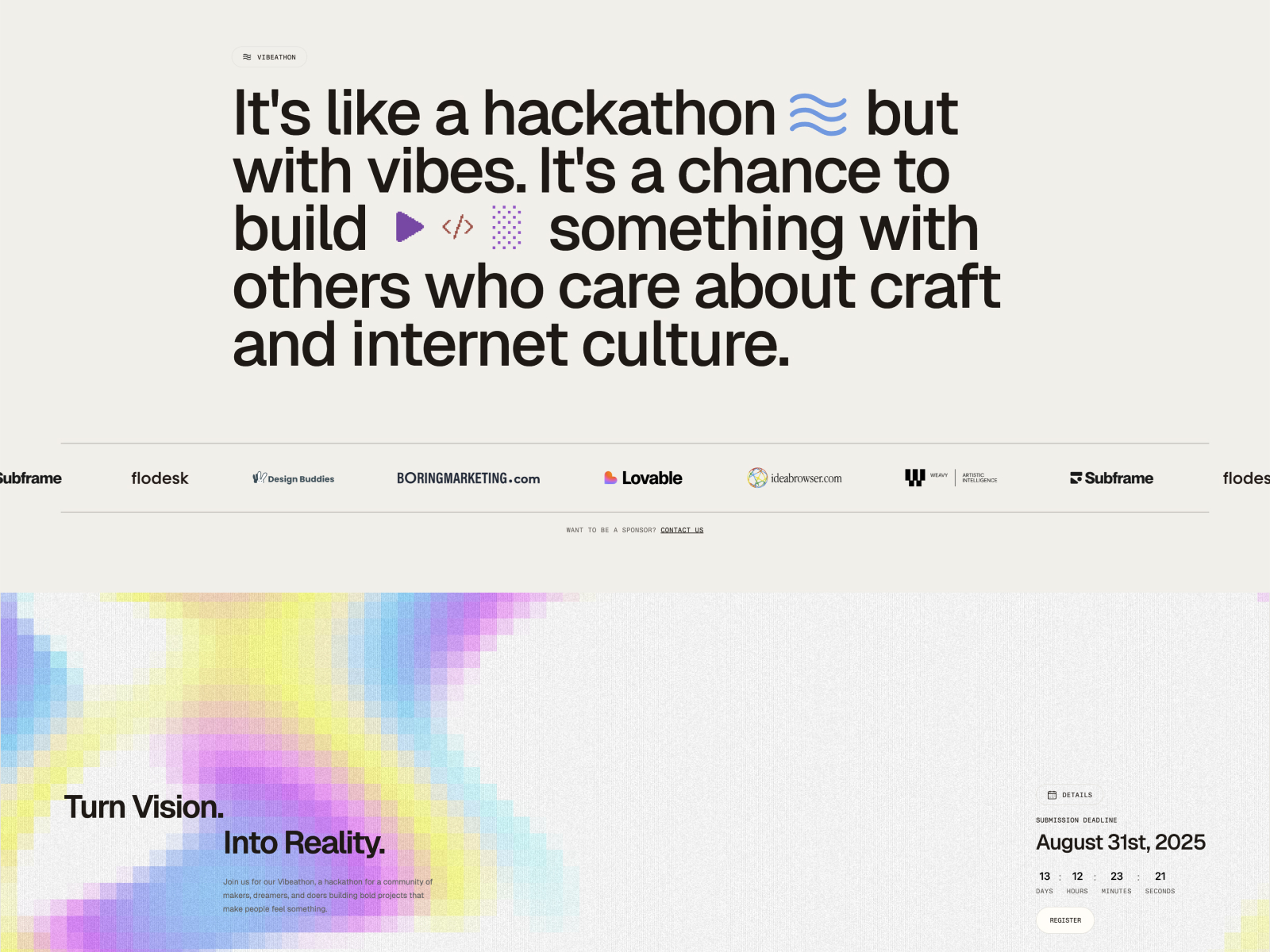 Vibeathon Event Page