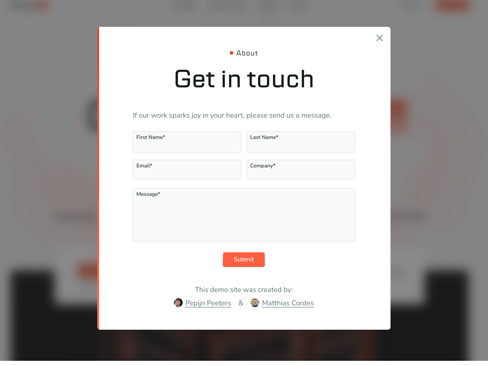Contact Form Modal