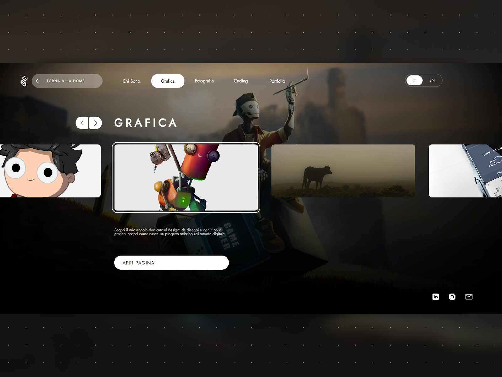 Console like menu